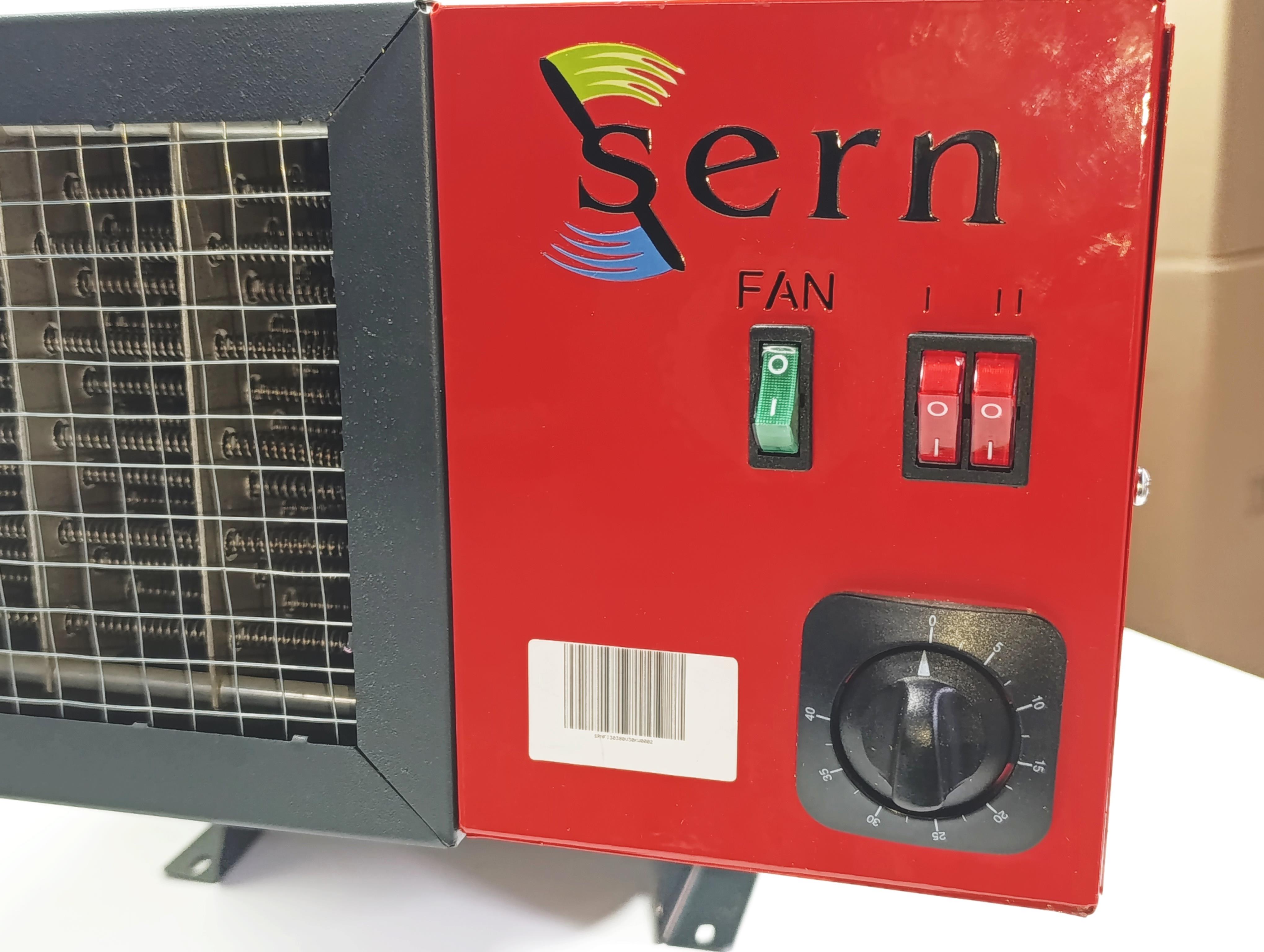 01.FI Series Fan HeatersSERN Electric Fan Heater FI 30 Model 30kW 380V 2200m³/h 350m² 2-Stage Heating + Fan + ThermostatSERN Electric Fan Heater FI 30 Model 30kW 380V 2200m³/h 350m² 2-Stage Heating + Fan + Thermostat