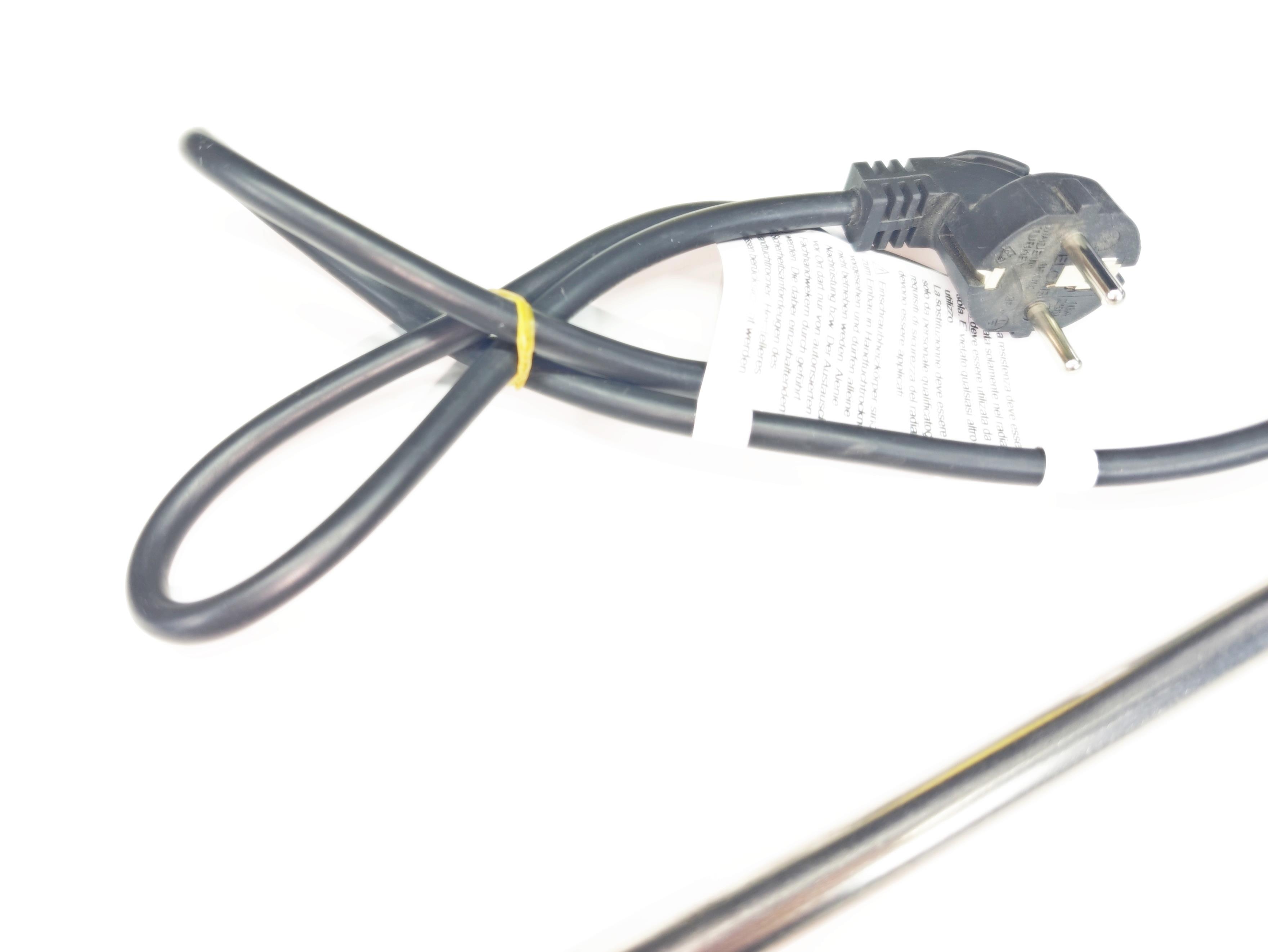 05.On/Off Switch Towel Radiator Heating ElementsSERN HP03 Towel Rail Heating Element 1500W 230V 900mm Gold Plug-in with On/Off Switch 80°C Thermostat 1/2