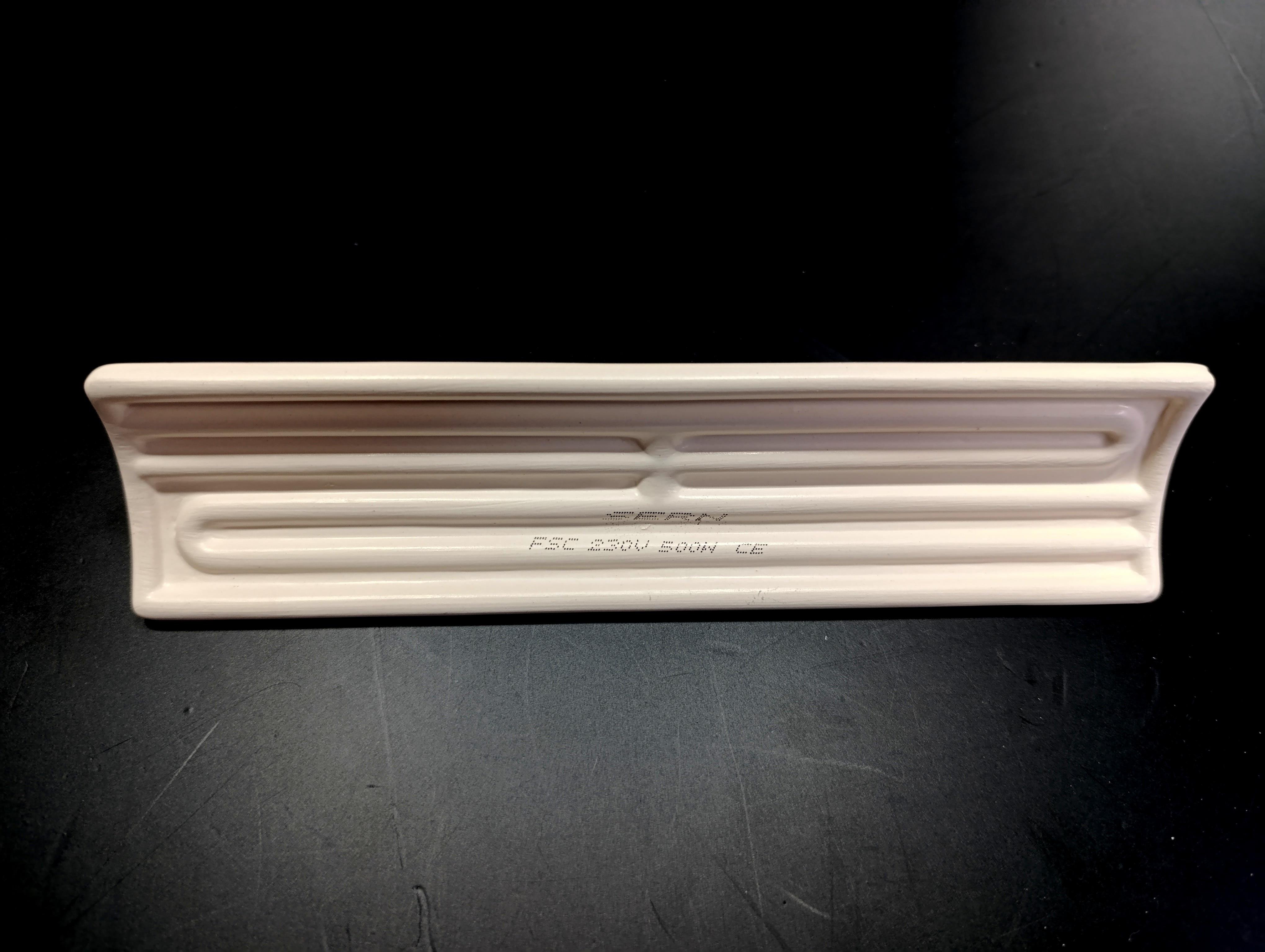 04.Concave (White) Ceramic resistorsSERN Infrared Ceramic Heater Element Concave 245x60mm 500W 230V White – FSC ModelSERN Infrared Ceramic Heater Element Concave 245x60mm 500W 230V White – FSC Model