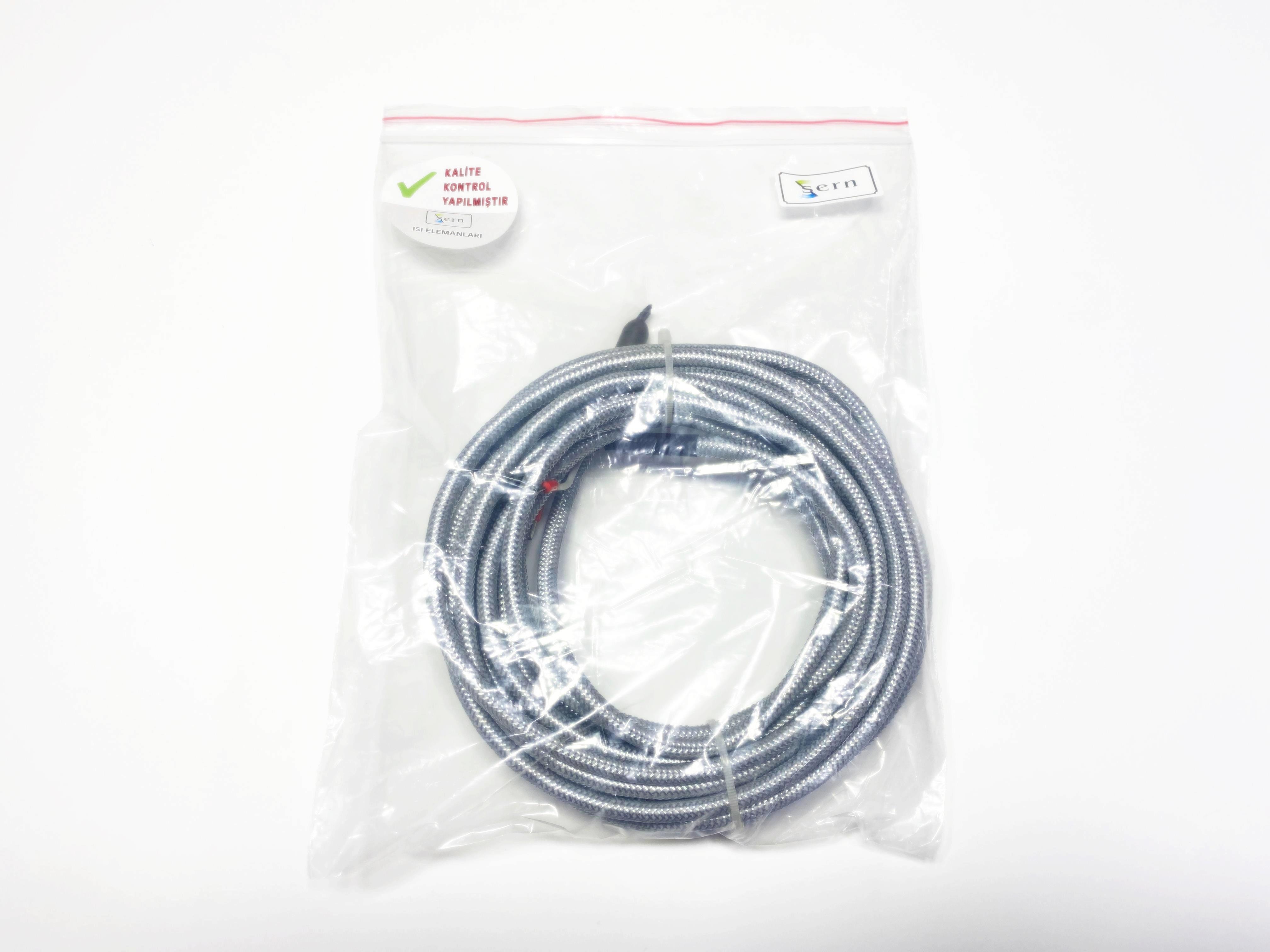12.Industrial Process HeatersSERN Silicone Heating Cable with Metal Braid – 6m Heating Zone + 1m Cold Zone – 300W 230VSERN Silicone Heating Cable with Metal Braid – 6m Heating Zone + 1m Cold Zone – 300W 230V