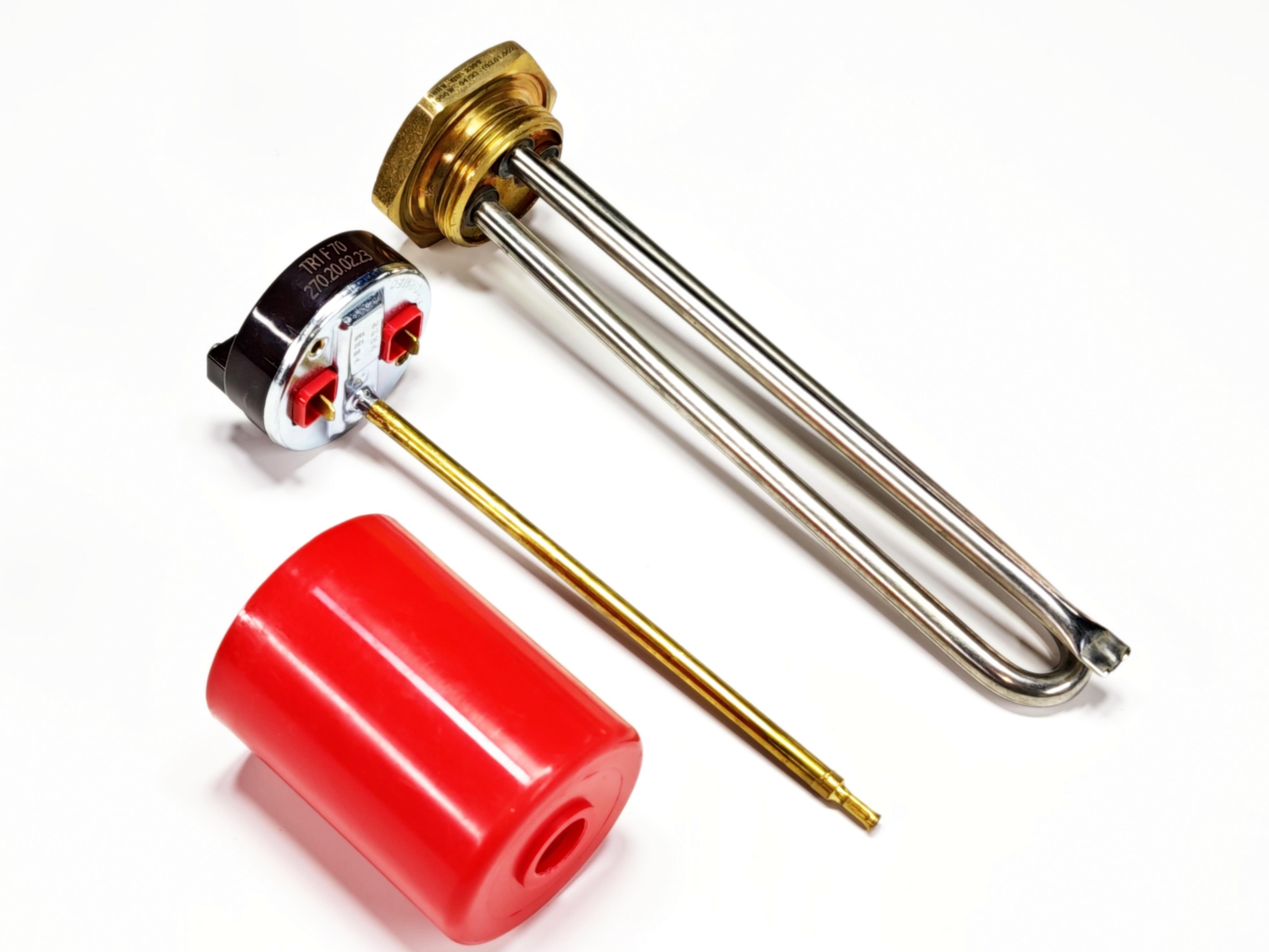 03.Resistance + Thermostat SetSern Solar Water Heater Kit – 20cm Chrome 1000W 230V Heating Element with Thermostat and CapSern Solar Water Heater Kit – 20cm Chrome 1000W 230V Heating Element with Thermostat and Cap