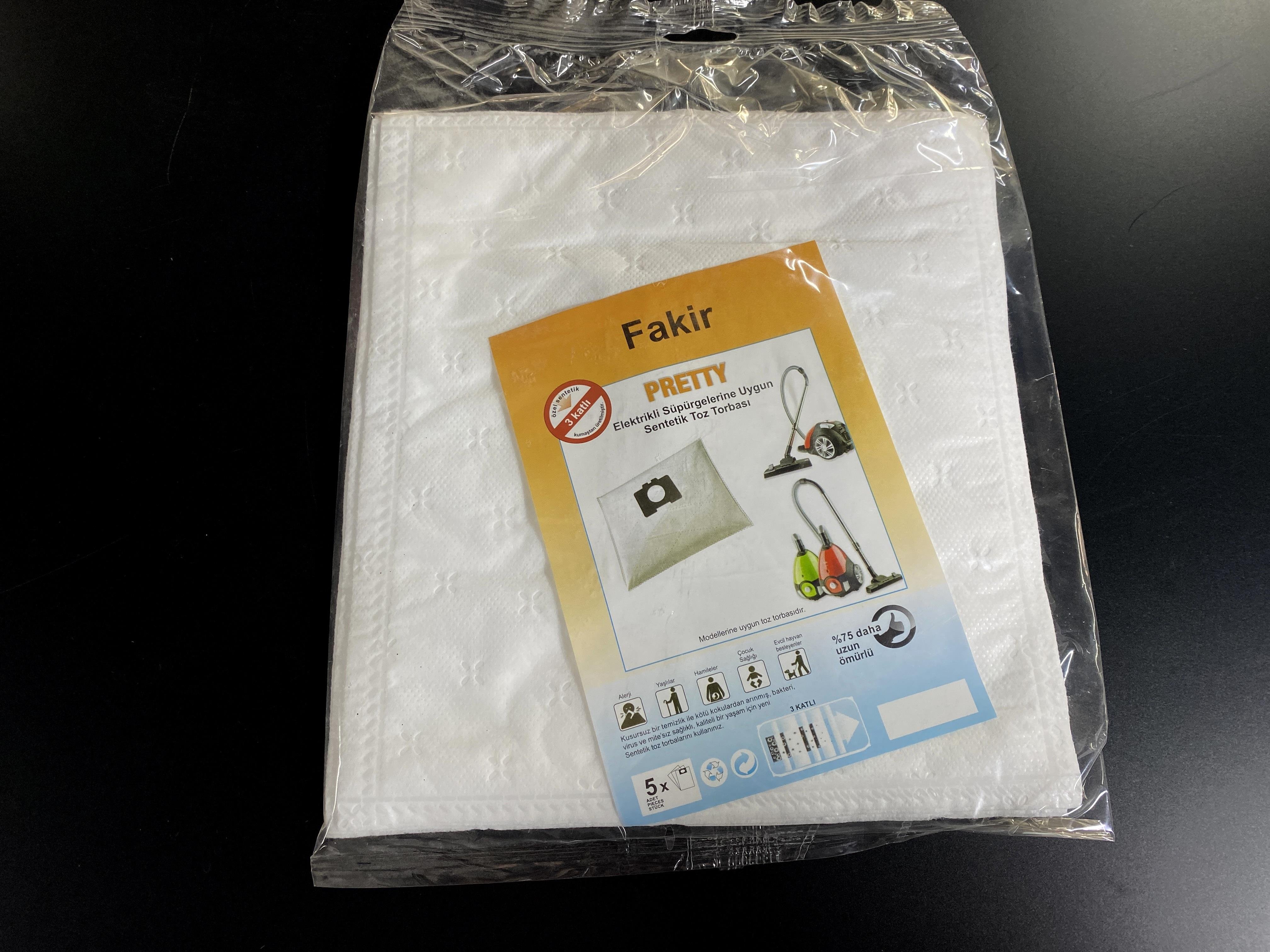 02.Vacuum Cleaner SMS BagsSMS Synthetic Vacuum Cleaner Dust Bag Compatible with Fakir Pretty Model (5-Pack)SMS Synthetic Vacuum Cleaner Dust Bag Compatible with Fakir Pretty Model (5-Pack)