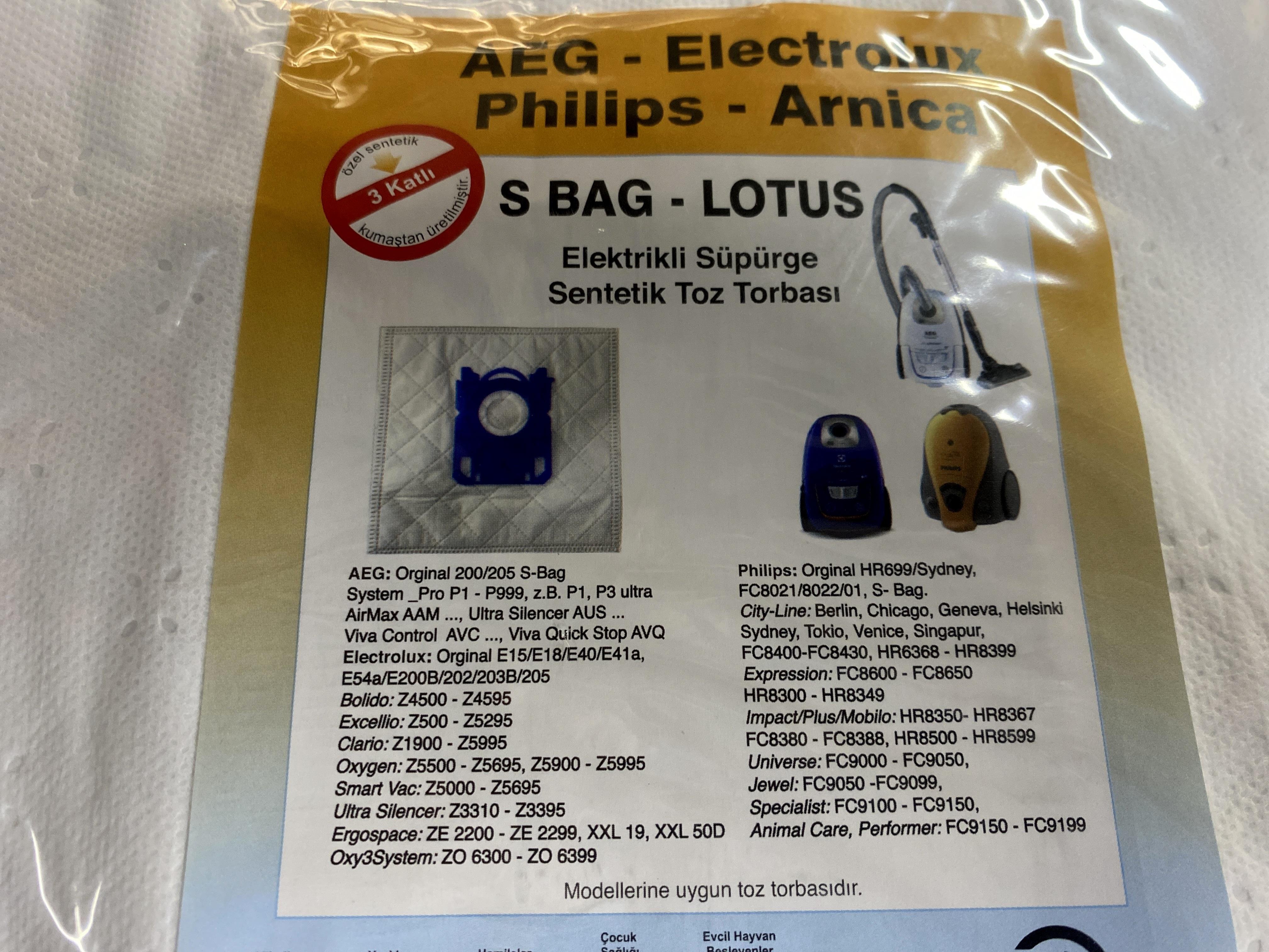 02.Vacuum Cleaner SMS BagsSMS Synthetic Vacuum Cleaner Dust Bag Compatible with Philips S-Bag Model (5-Pack)SMS Synthetic Vacuum Cleaner Dust Bag Compatible with Philips S-Bag Model (5-Pack)
