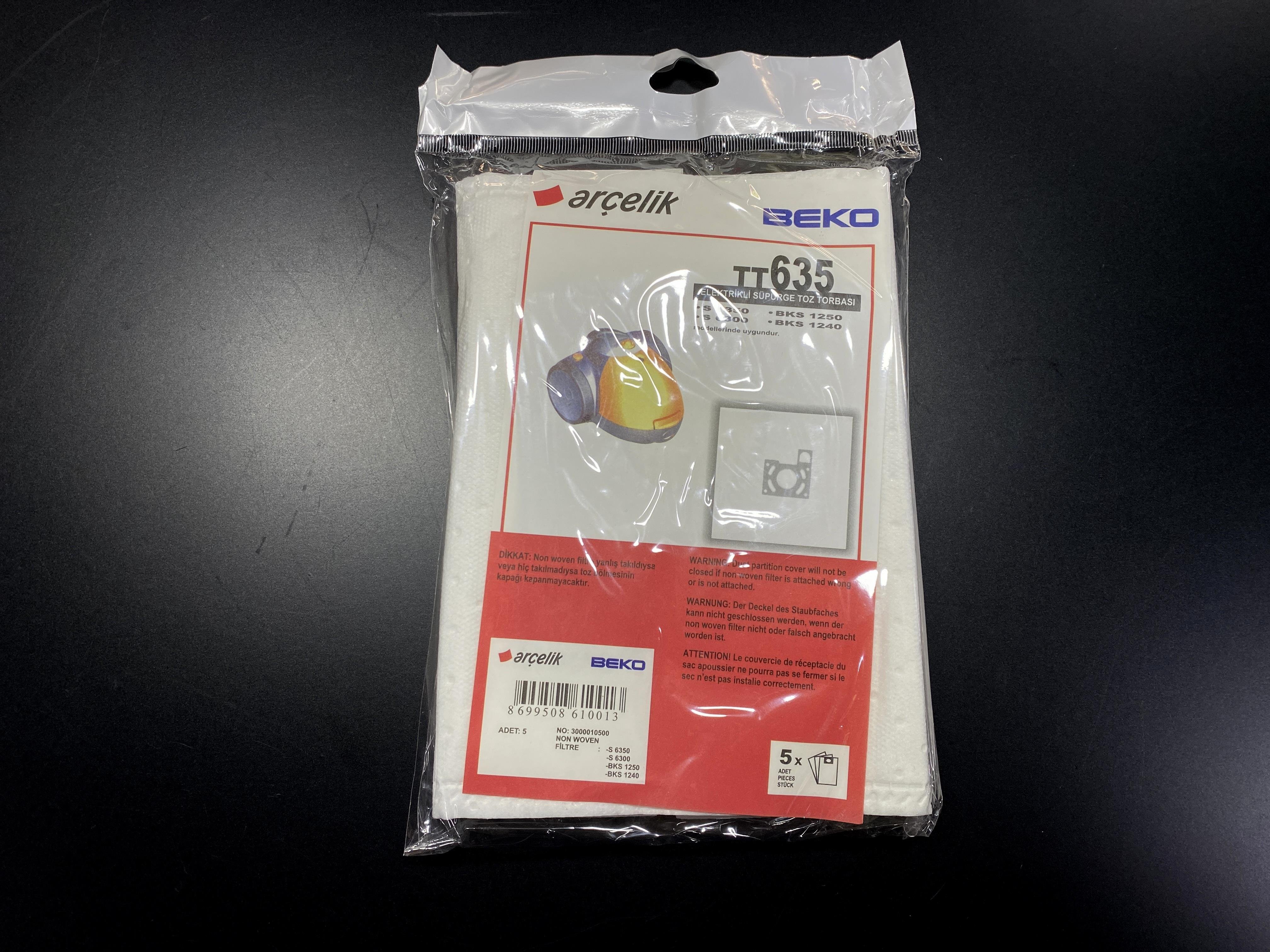 02.Vacuum Cleaner SMS BagsSMS Synthetic Vacuum Cleaner Dust Bag Compatible with Arçelik Beko Altus TT635 (5-Pack)SMS Synthetic Vacuum Cleaner Dust Bag Compatible with Arçelik Beko Altus TT635 (5-Pack)