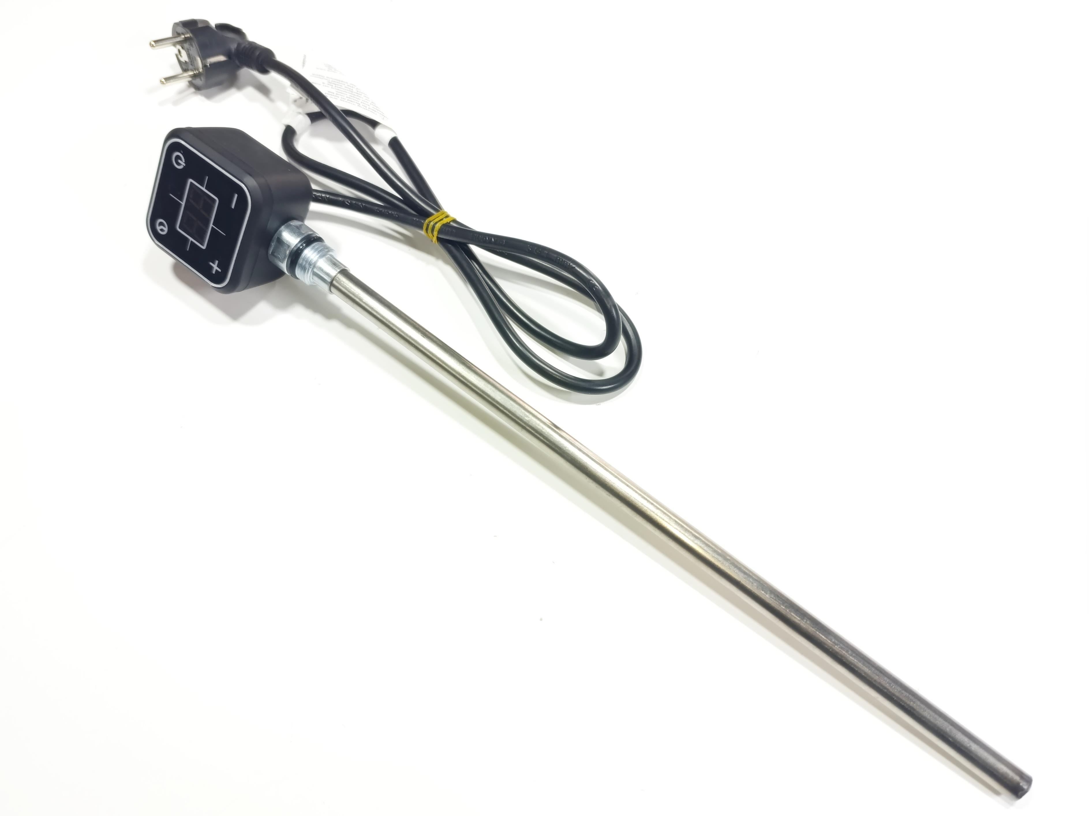 Towel Radiator Heater Resistance 400 W / 230 V / L:370 MM, Anthracite, Square Digital, HP013 Model
