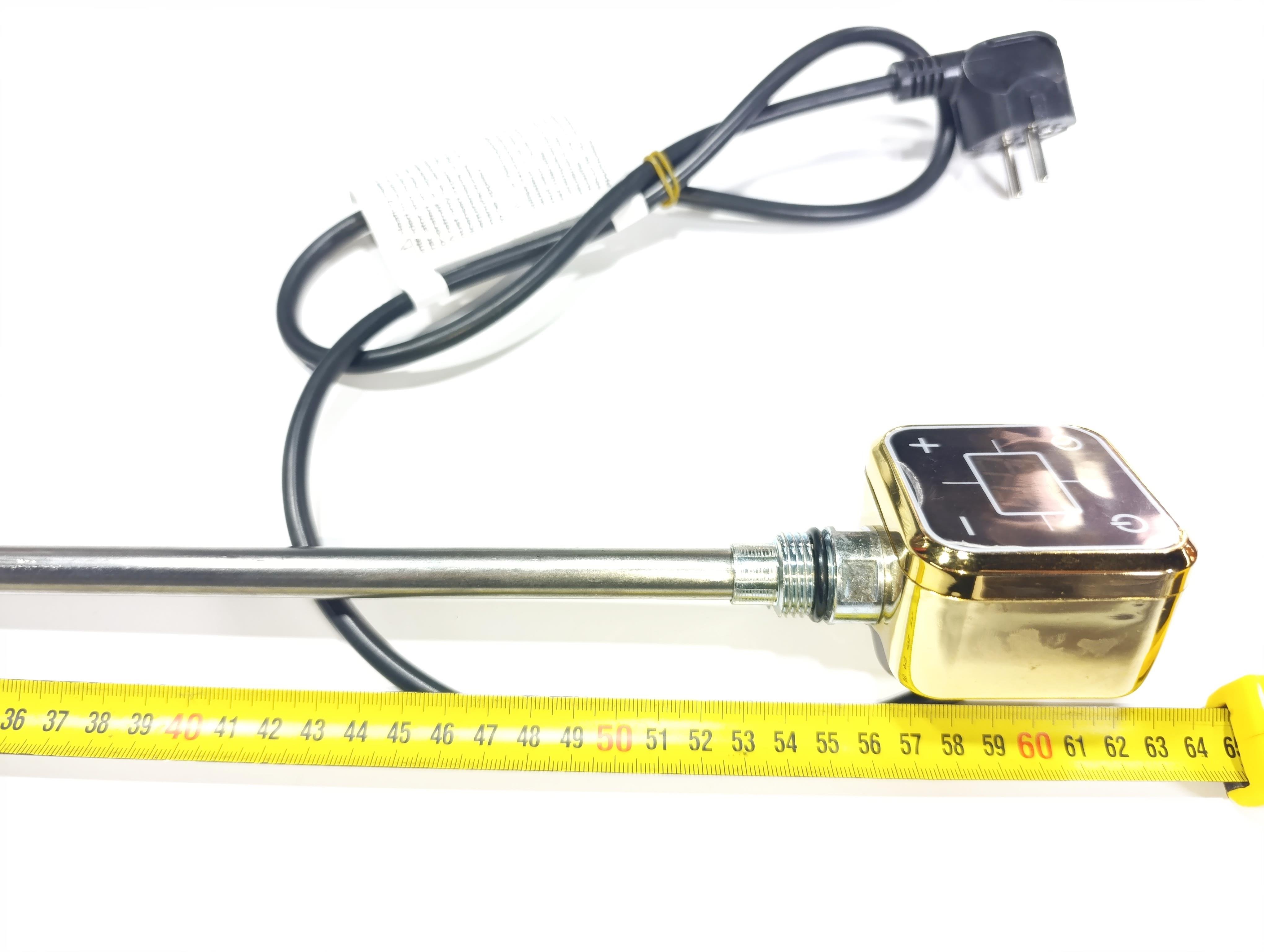 Towel Radiator Heater Resistance 600 W / 230 V / L:550 MM, Gold, Square Digital, HP013 Model