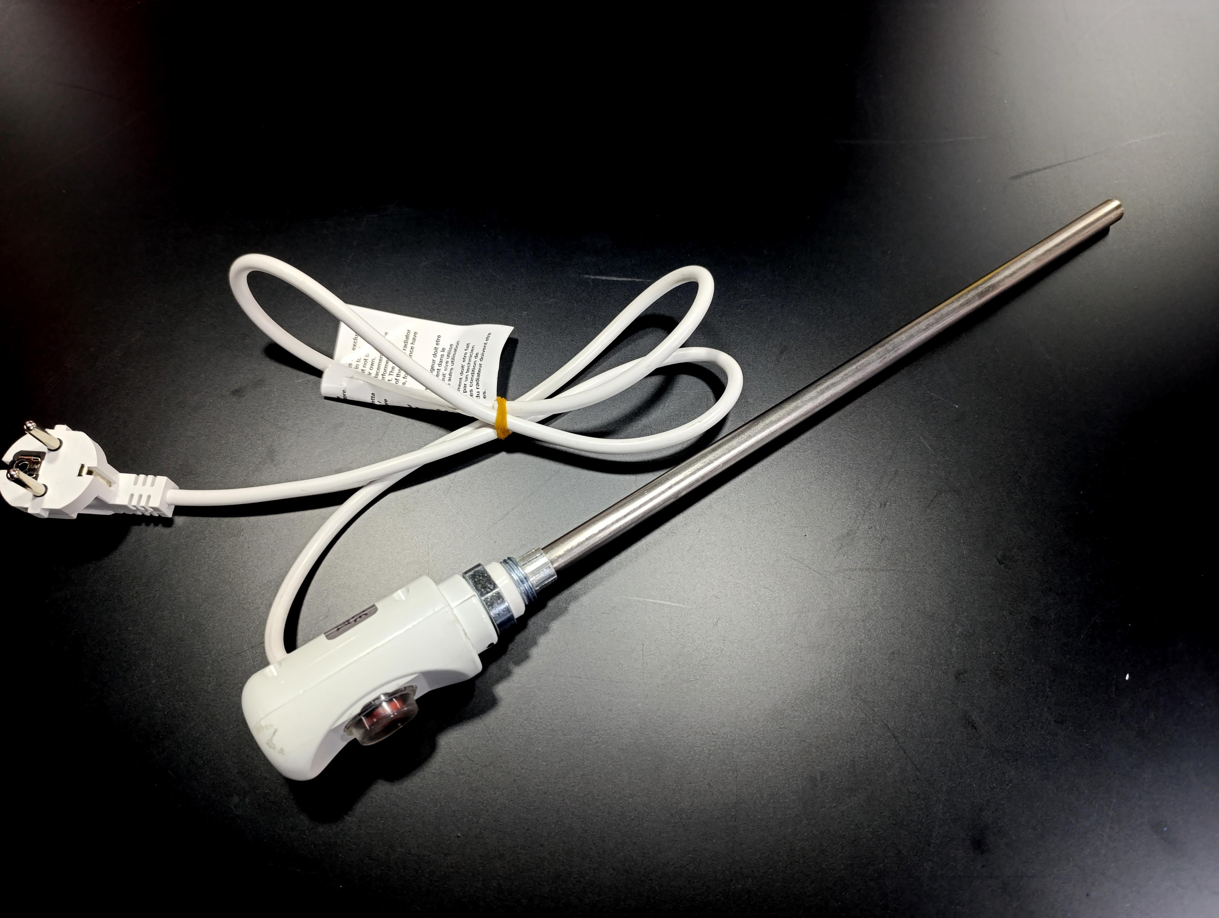 Towel Radiator Heater Resistors 400W / 230V / L:370MM, White, On/Off Switch, HP03