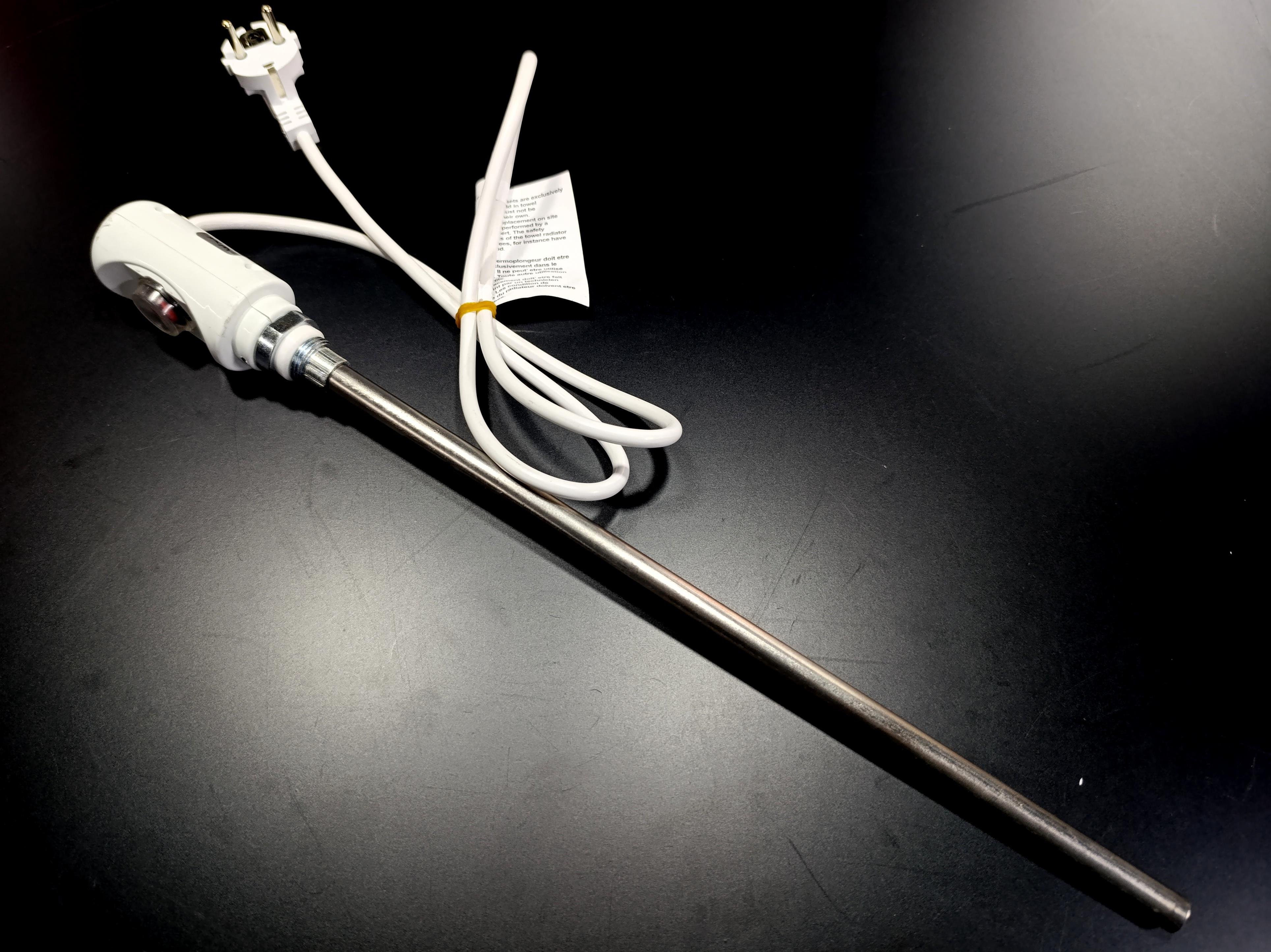 Towel Radiator Heater Resistors 400W / 230V / L:370MM, White, On/Off Switch, HP03