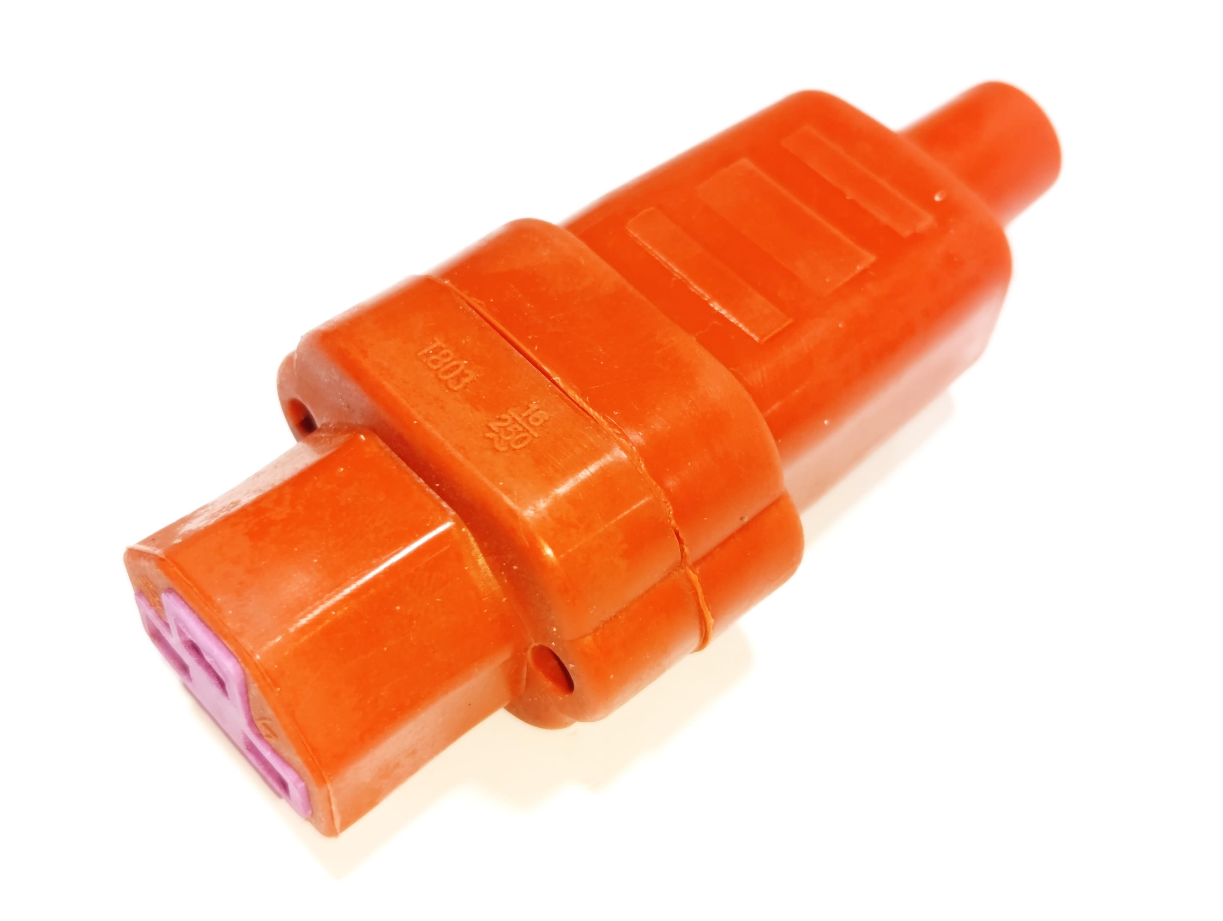 09.Industrial Plugs and SocketsTYP-DÜ-3-SI Industrial Flat Model Silicone 300°C 16A 250V 3-Pin Male PlugTYP-DÜ-3-SI Industrial Flat Model Silicone 300°C 16A 250V 3-Pin Male Plug