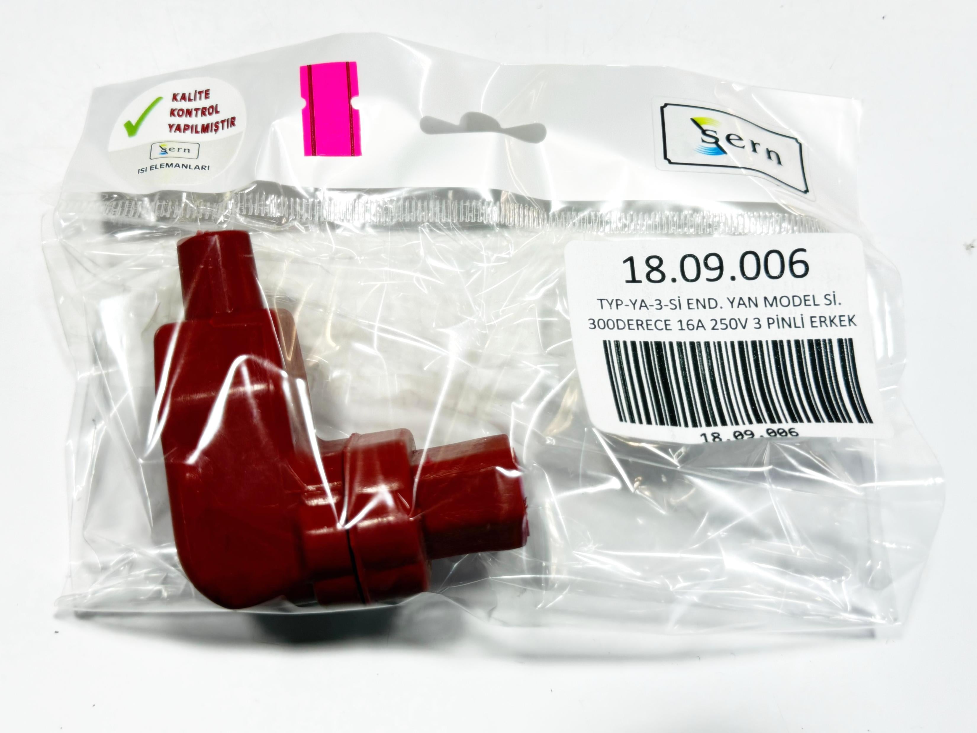 09.Industrial Plugs and SocketsTYP-YA-3-SI Industrial Side-Type 3-Pin Male Plug – Silicone Body, 300°C, 16A 250VTYP-YA-3-SI Industrial Side-Type 3-Pin Male Plug – Silicone Body, 300°C, 16A 250V
