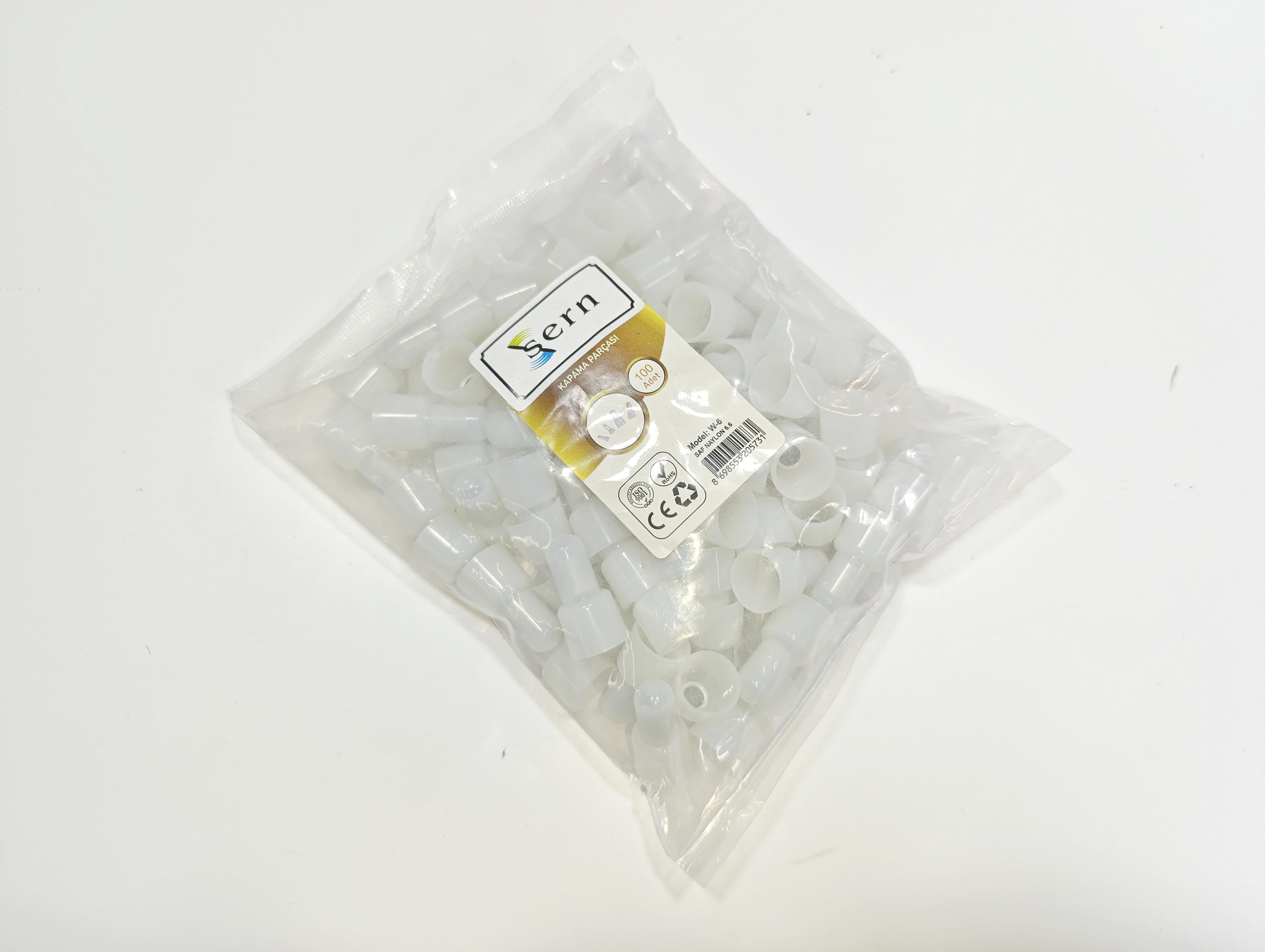 06. Cable Ties and AccessoriesW-C6 White Plastic End Cap – Cable Hole Cover Plug – Pack of 100W-C6 White Plastic End Cap – Cable Hole Cover Plug – Pack of 100