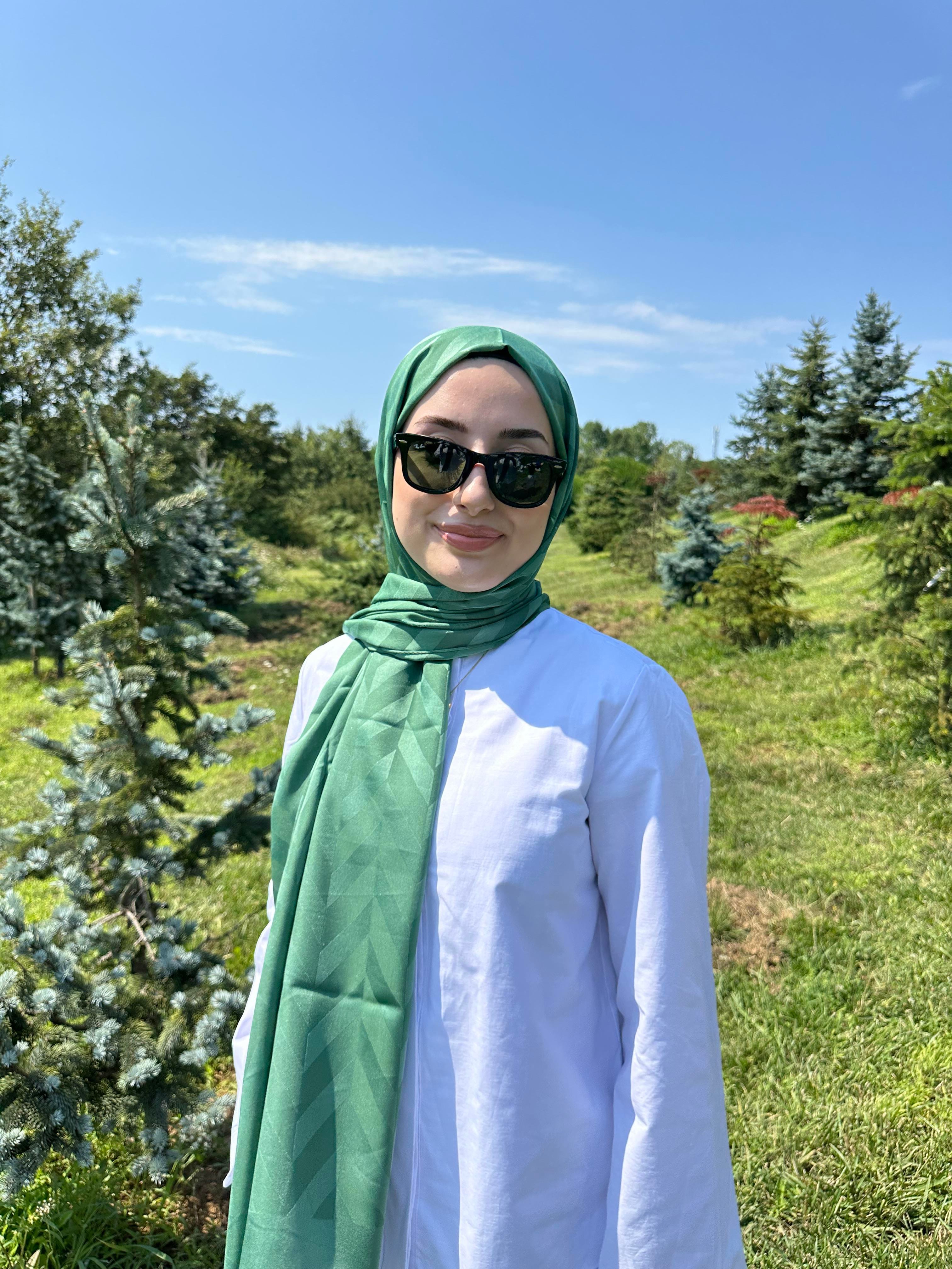 ÇAY AĞACI BALIKSIRTI DESEN JAKAR ŞAL