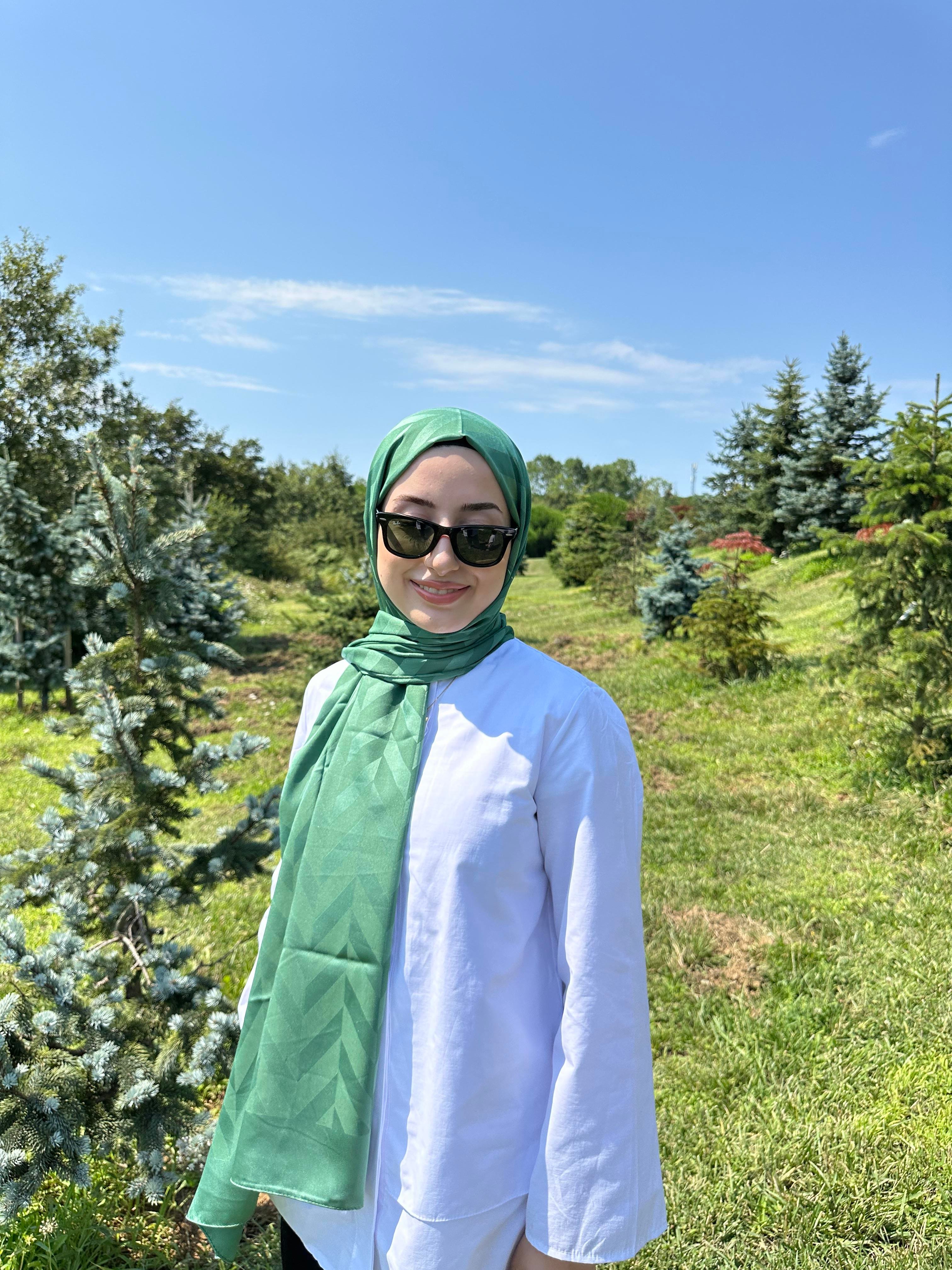 ÇAY AĞACI BALIKSIRTI DESEN JAKAR ŞAL