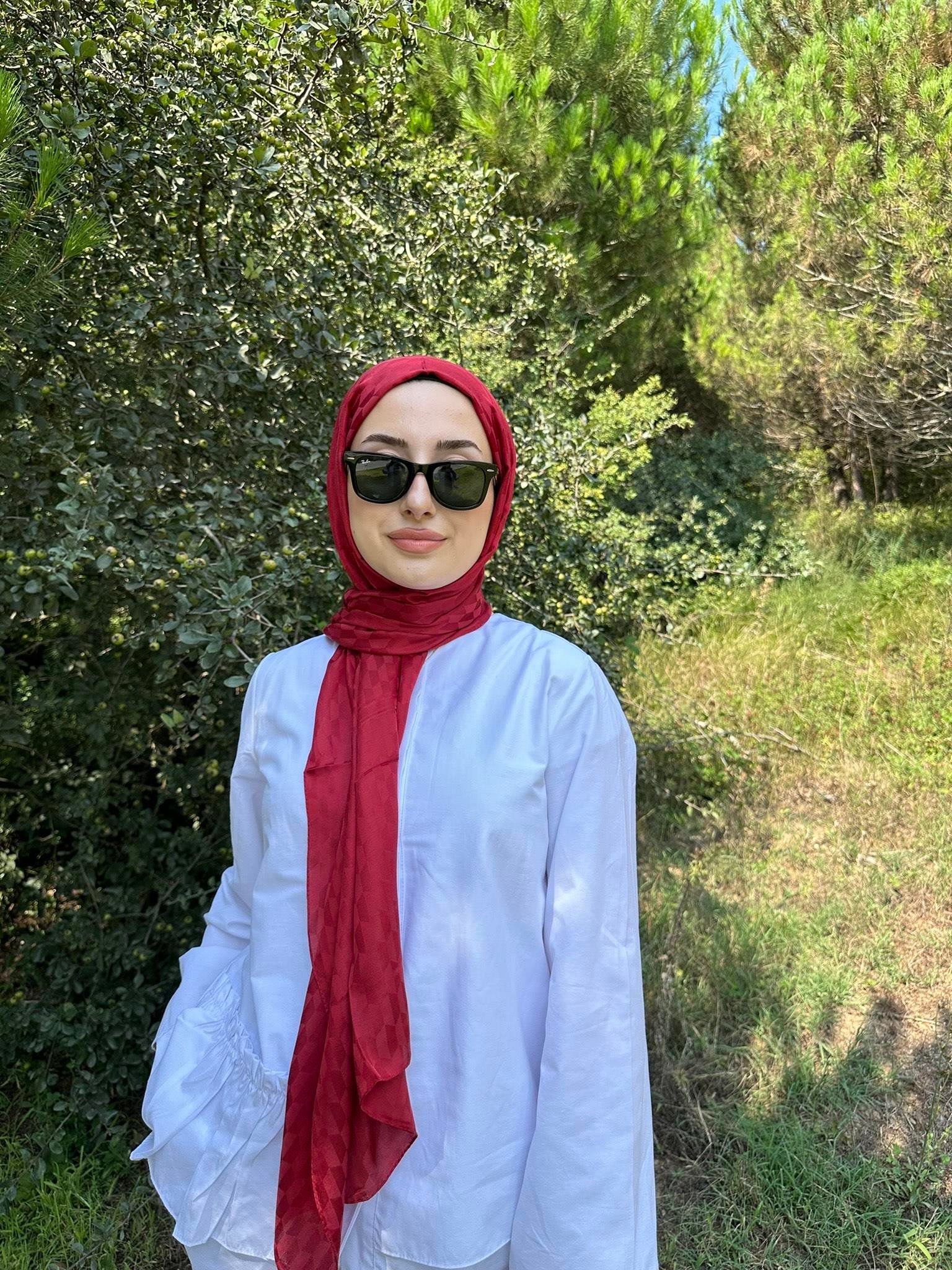 DERİN ŞARABİ QOZA DESEN İPEKSİ JAKAR ŞAL