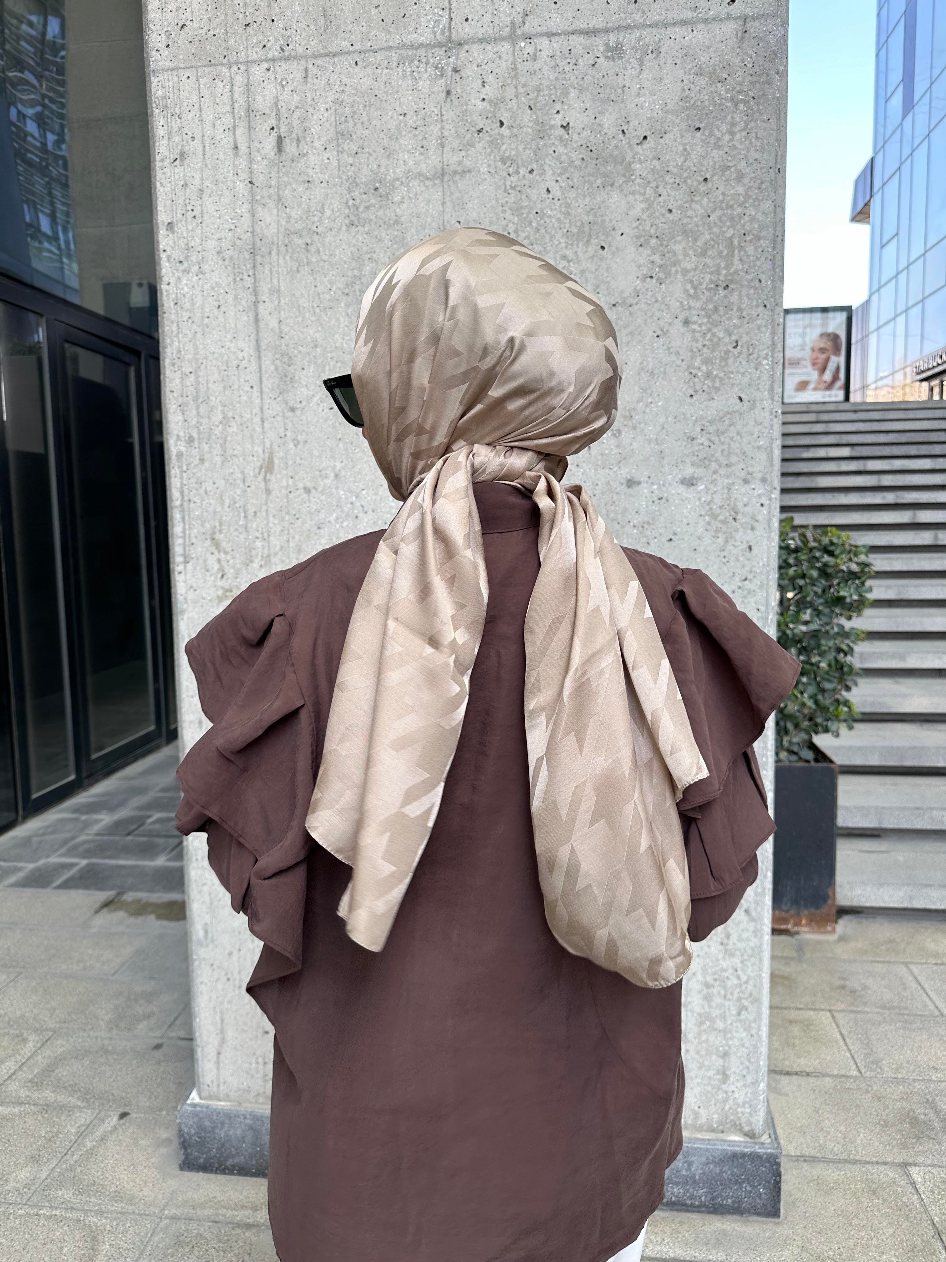 Fırfırlı Modal Gömlek Kahve