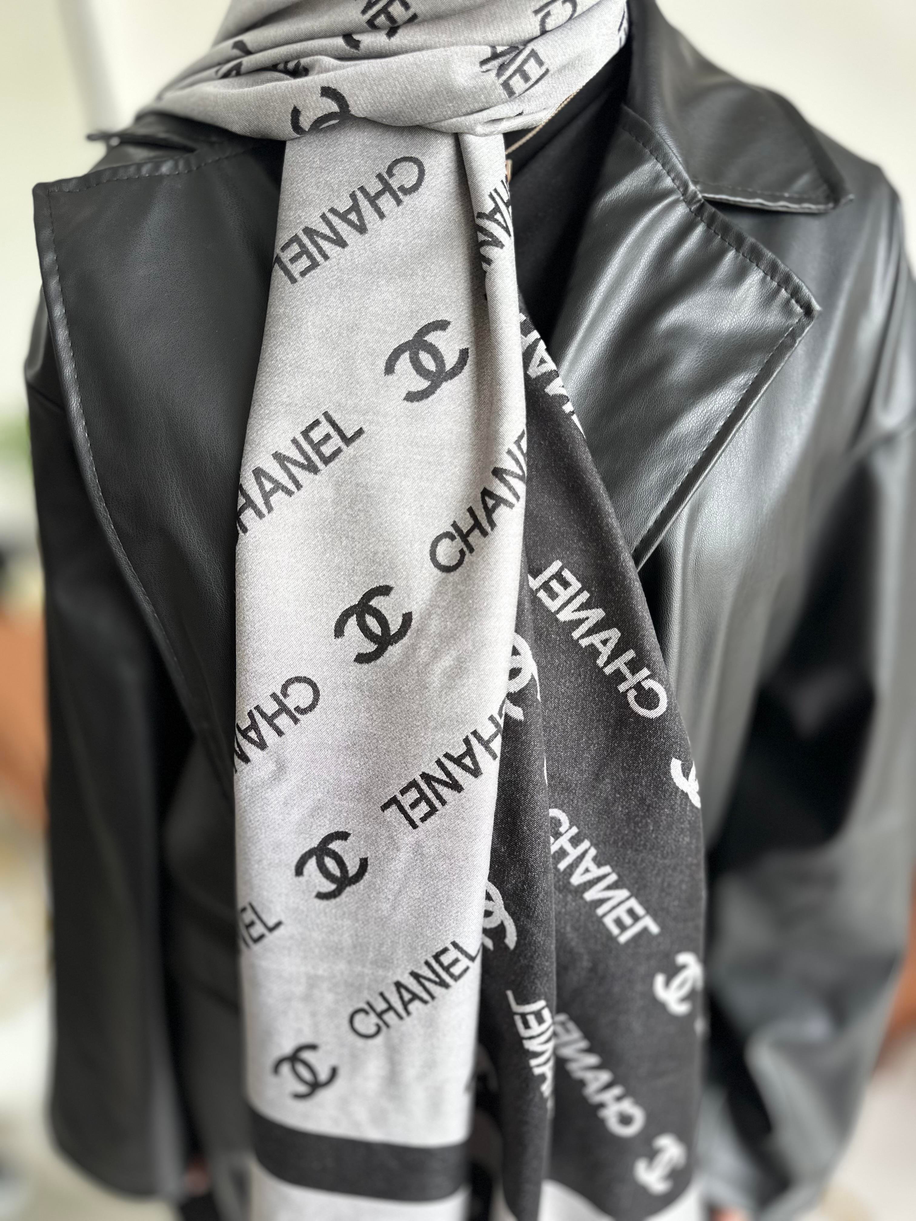 Gri Chanel Kaşmir Şal