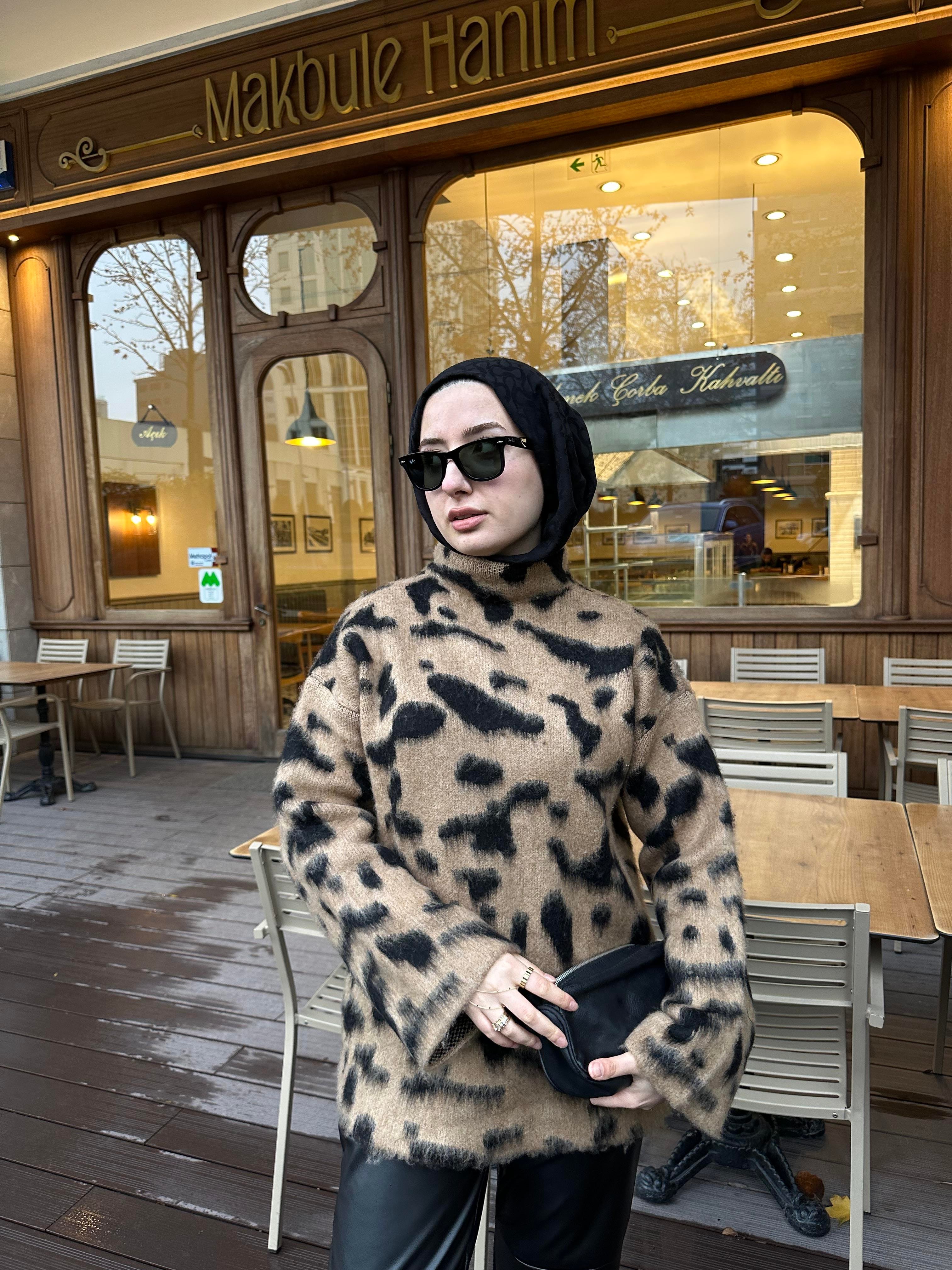 Kahve Leopar Kazak