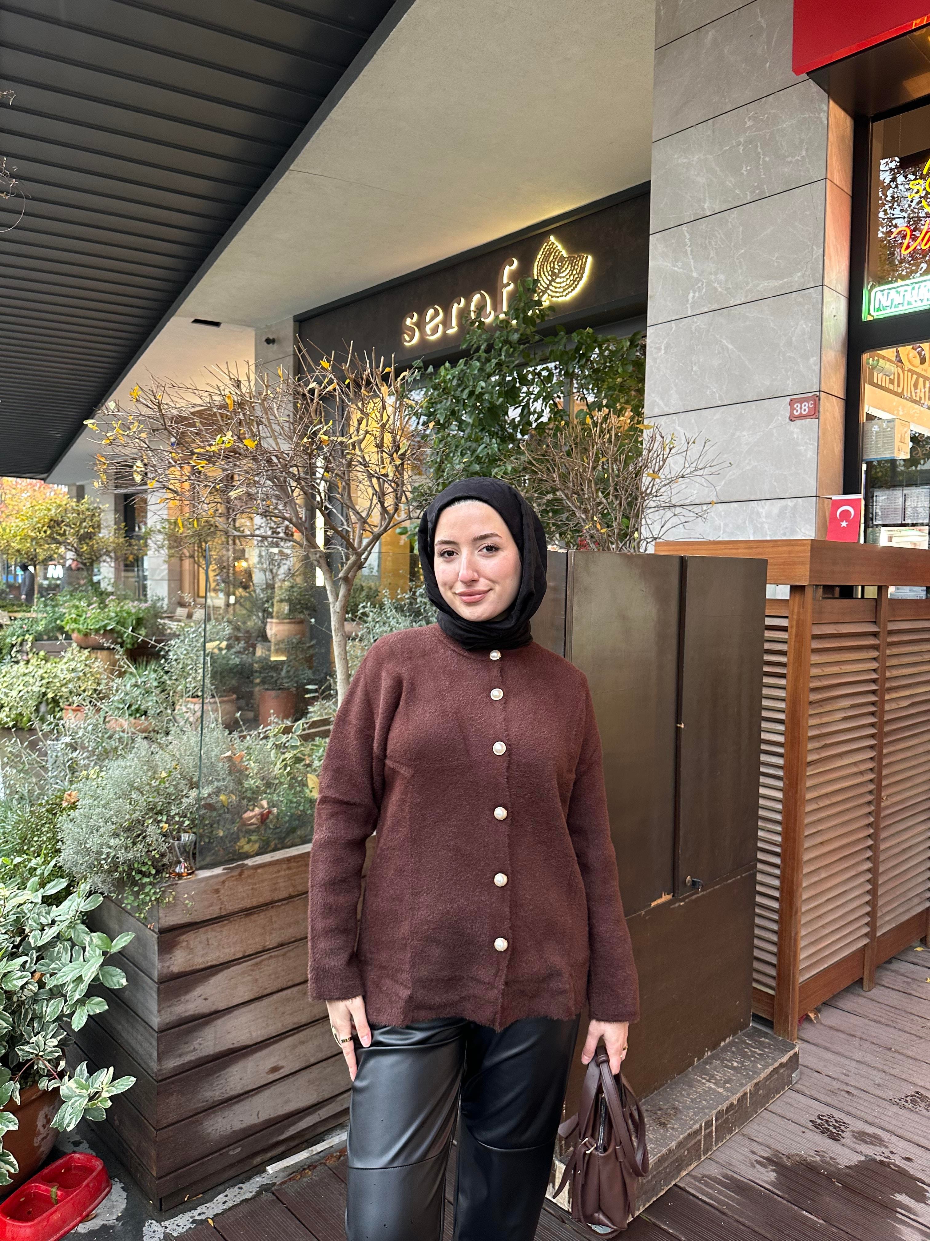 Kahve Triko Hırka