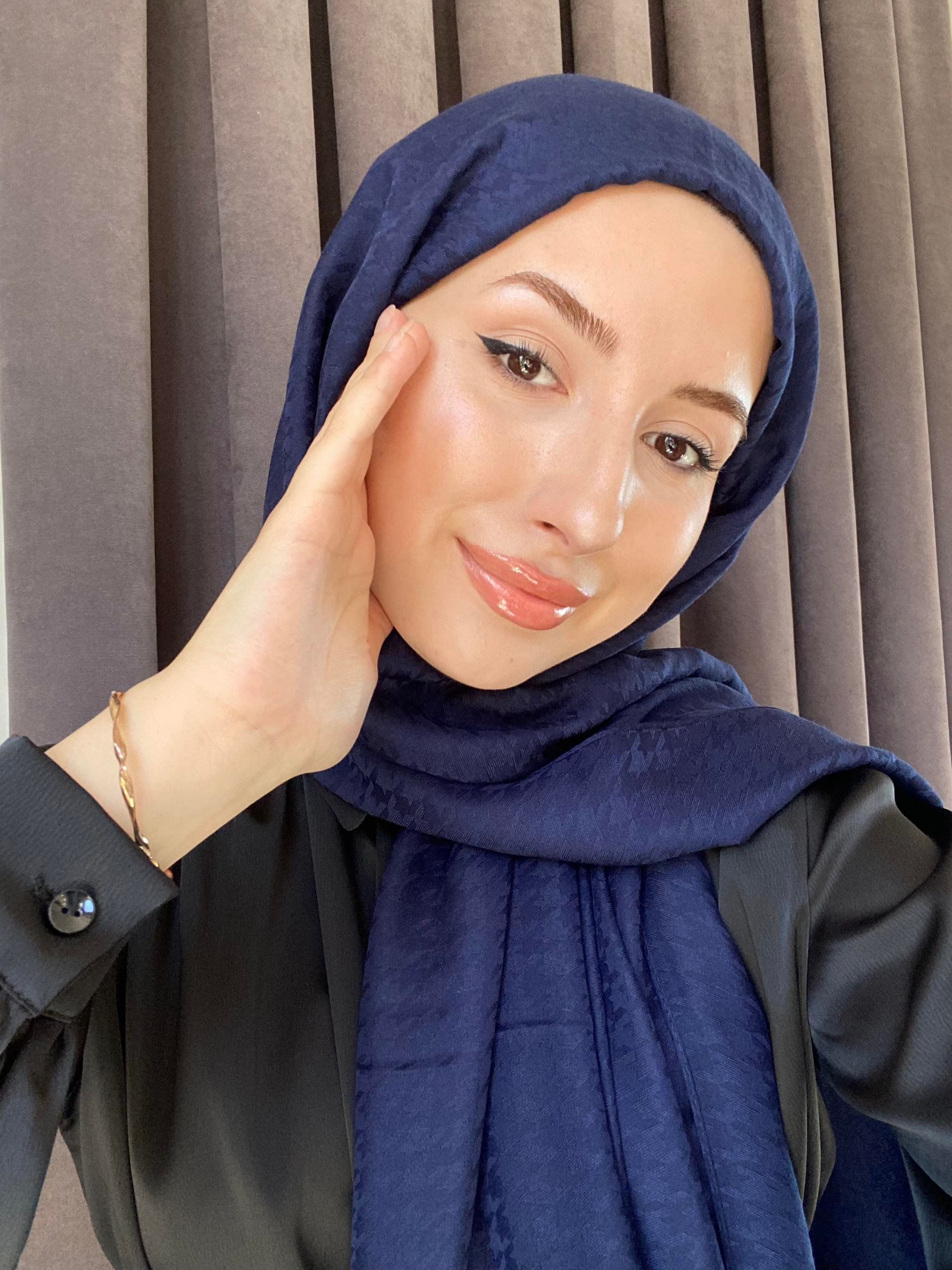 LACİVERT KAZAYAĞI DESEN ŞAL