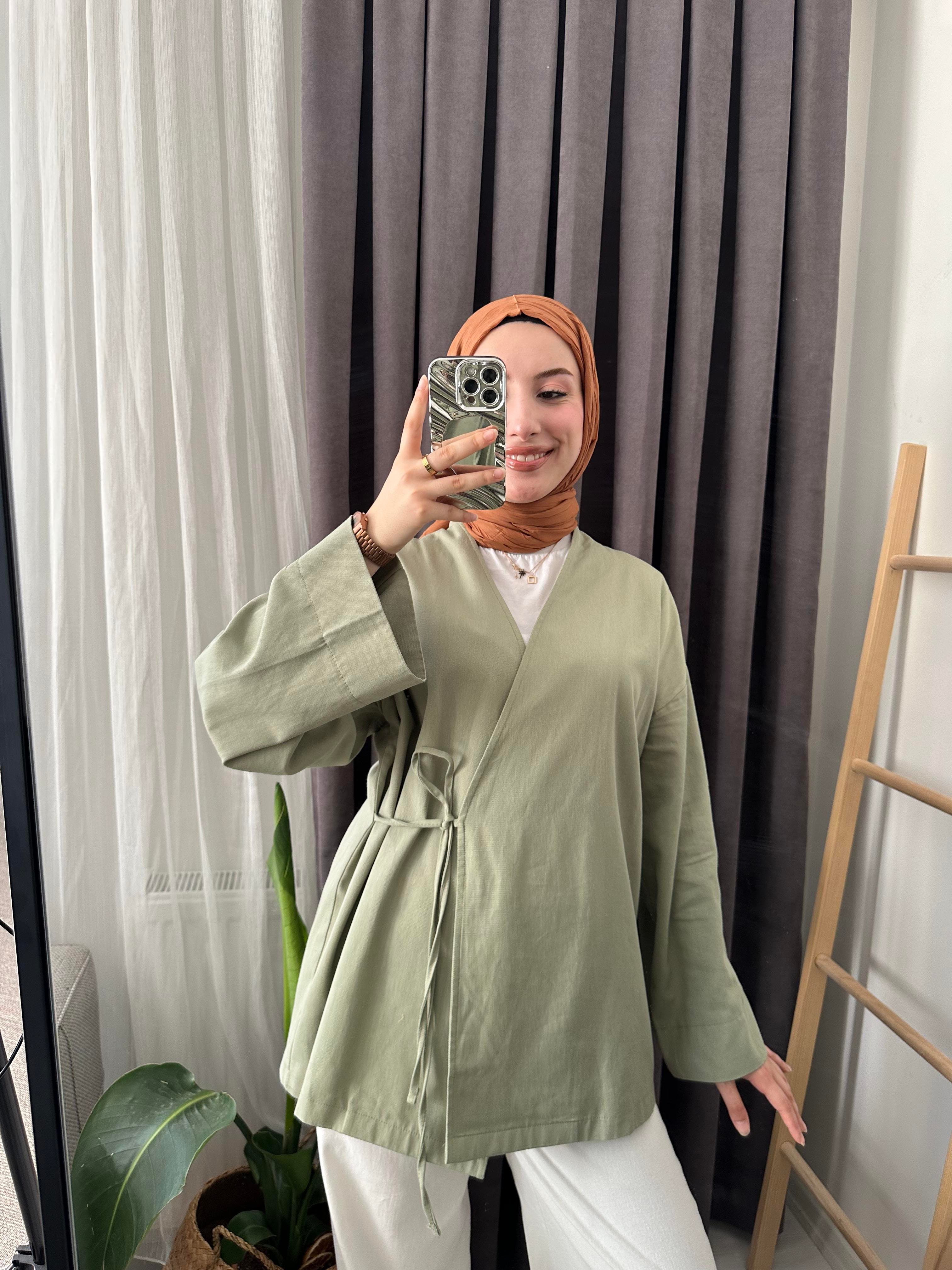 Mint Çapraz Bağlı Kimono