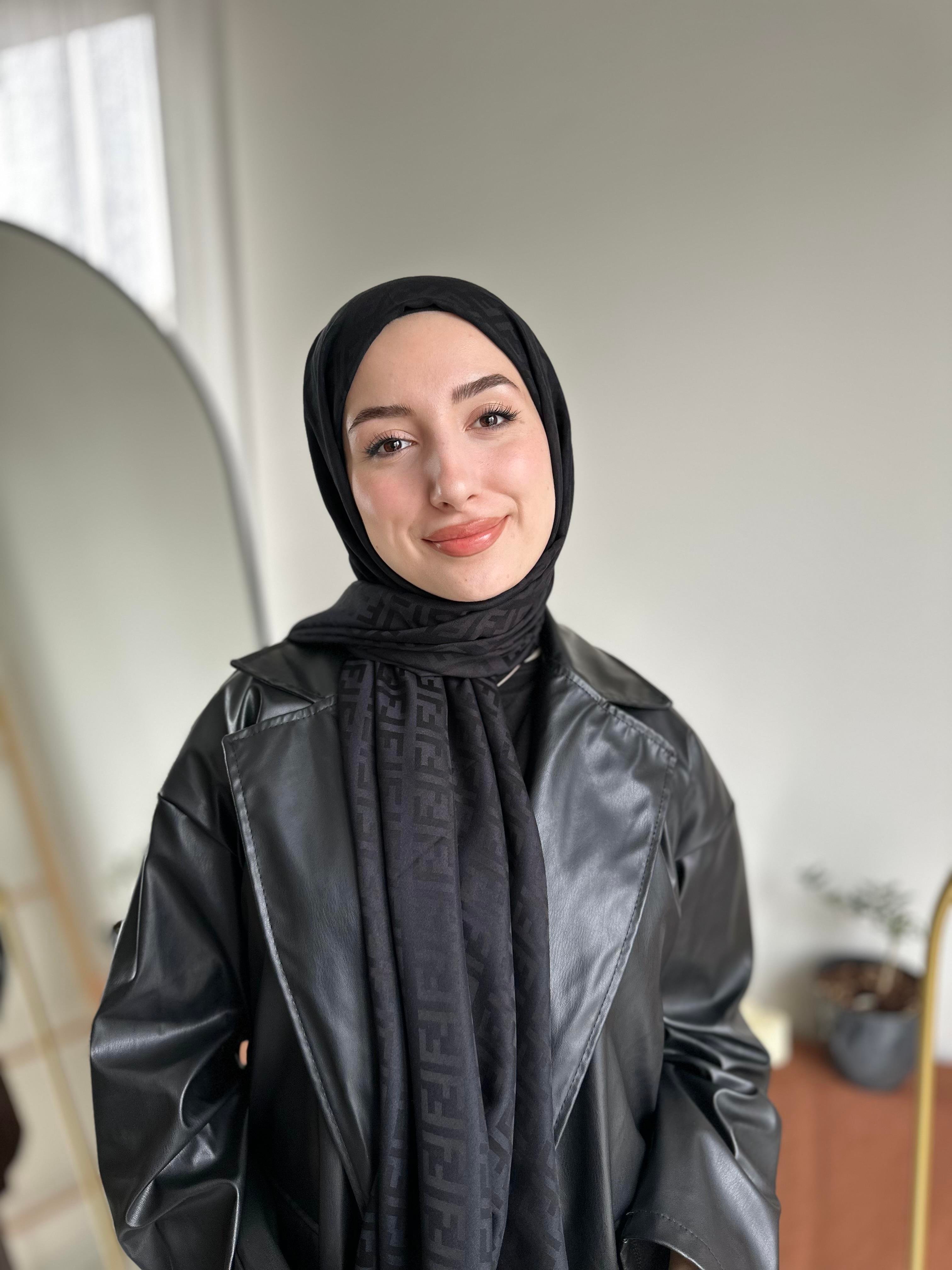 Siyah F Desen Kaşmir Şal