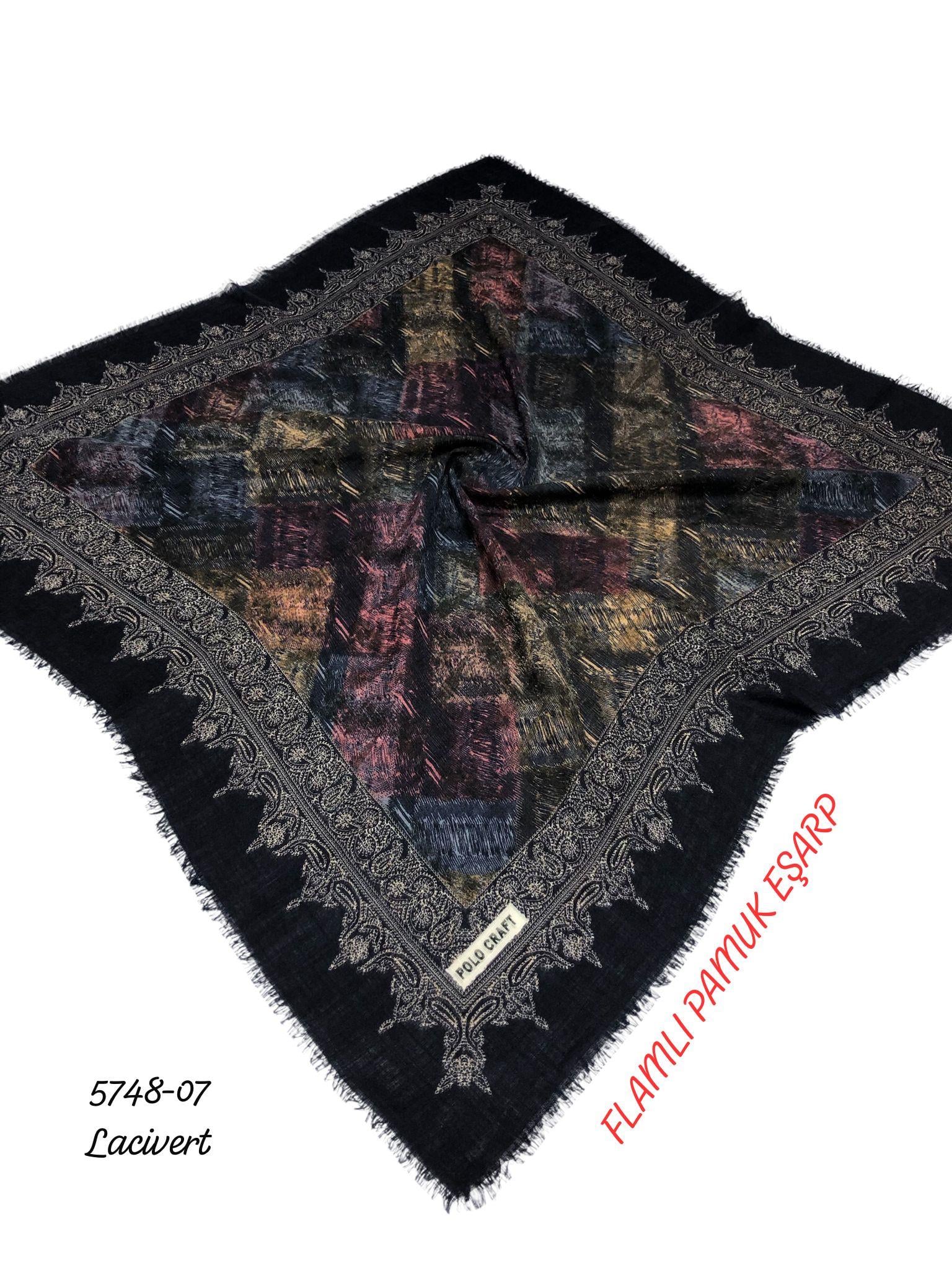 Flamlı Pamuk Eşarp