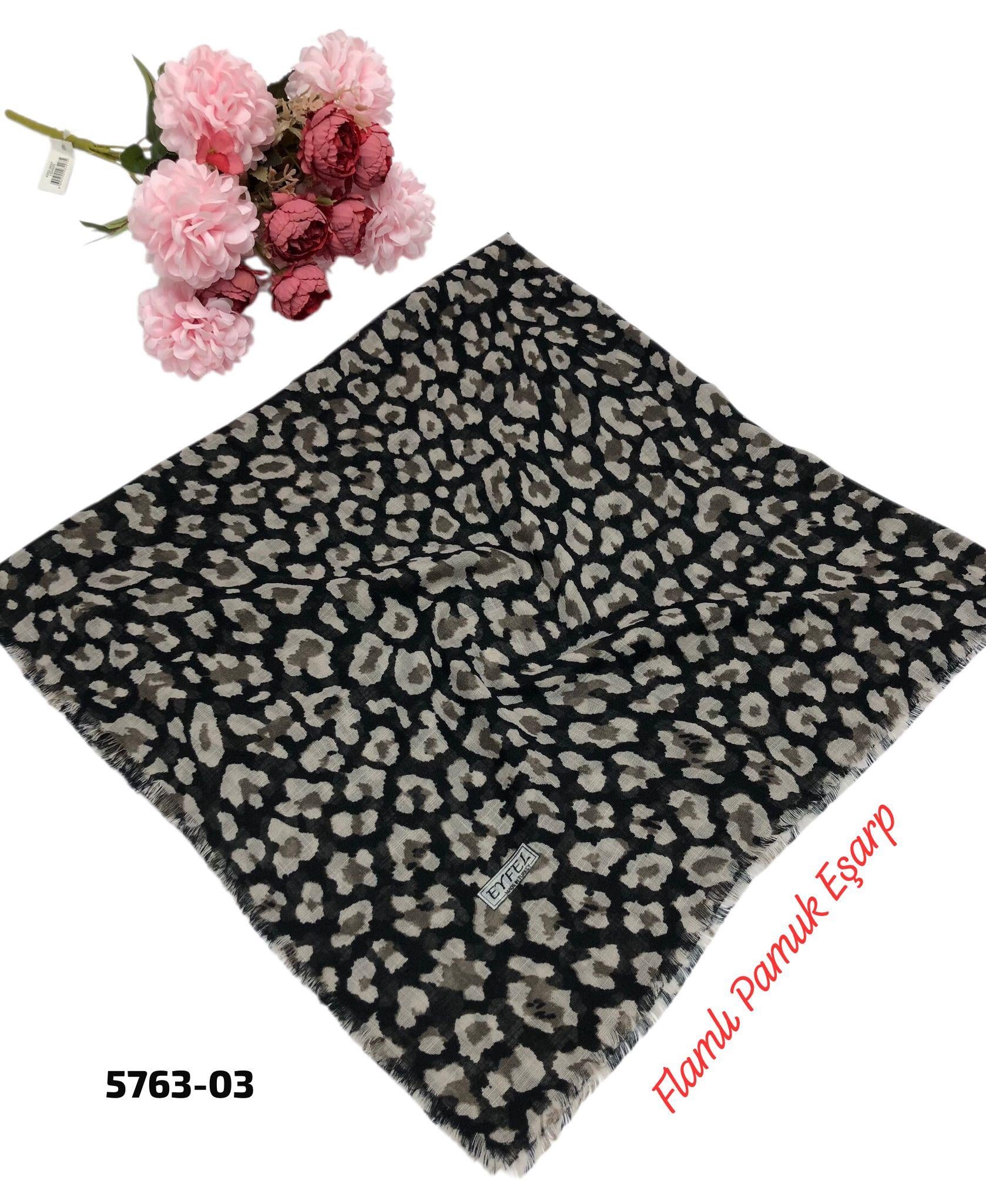 Flamlı Pamuk Eşarp