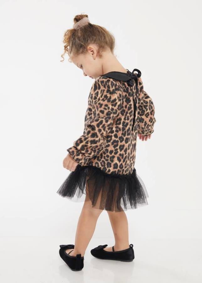 2-8 Yaş Leopar Tül Elbise