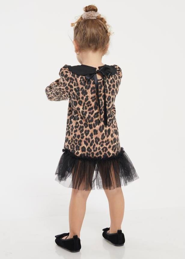 2-8 Yaş Leopar Tül Elbise