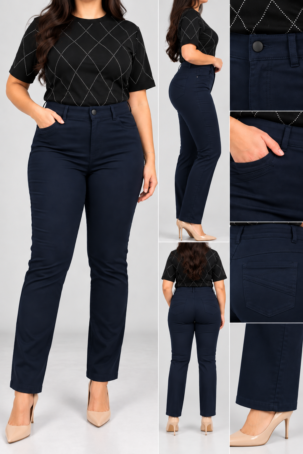 Lacivert Gabardin Pantolon 