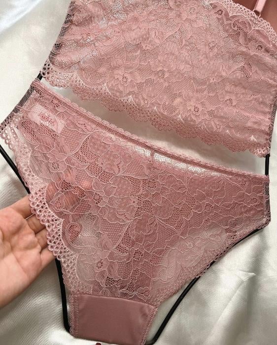Bralet Sütyen Takım Gülkurusu