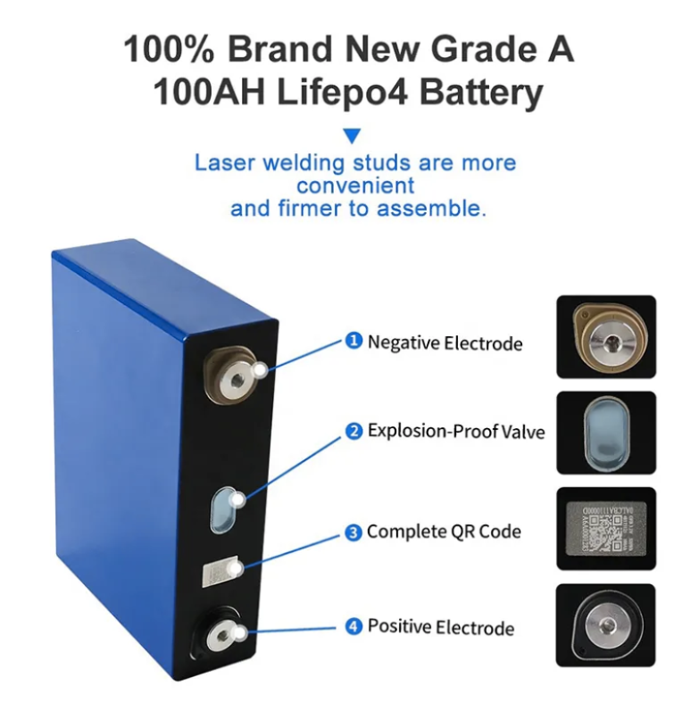 Ganfeng 3.2V 100Ah LifePO4 Prizmatik Pil Hücresi