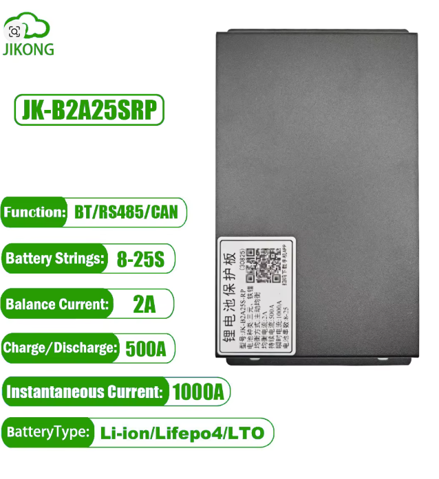 Jikong JK BMS 7S-25S 500A Deşarj 2A Aktif Balans - Roleli