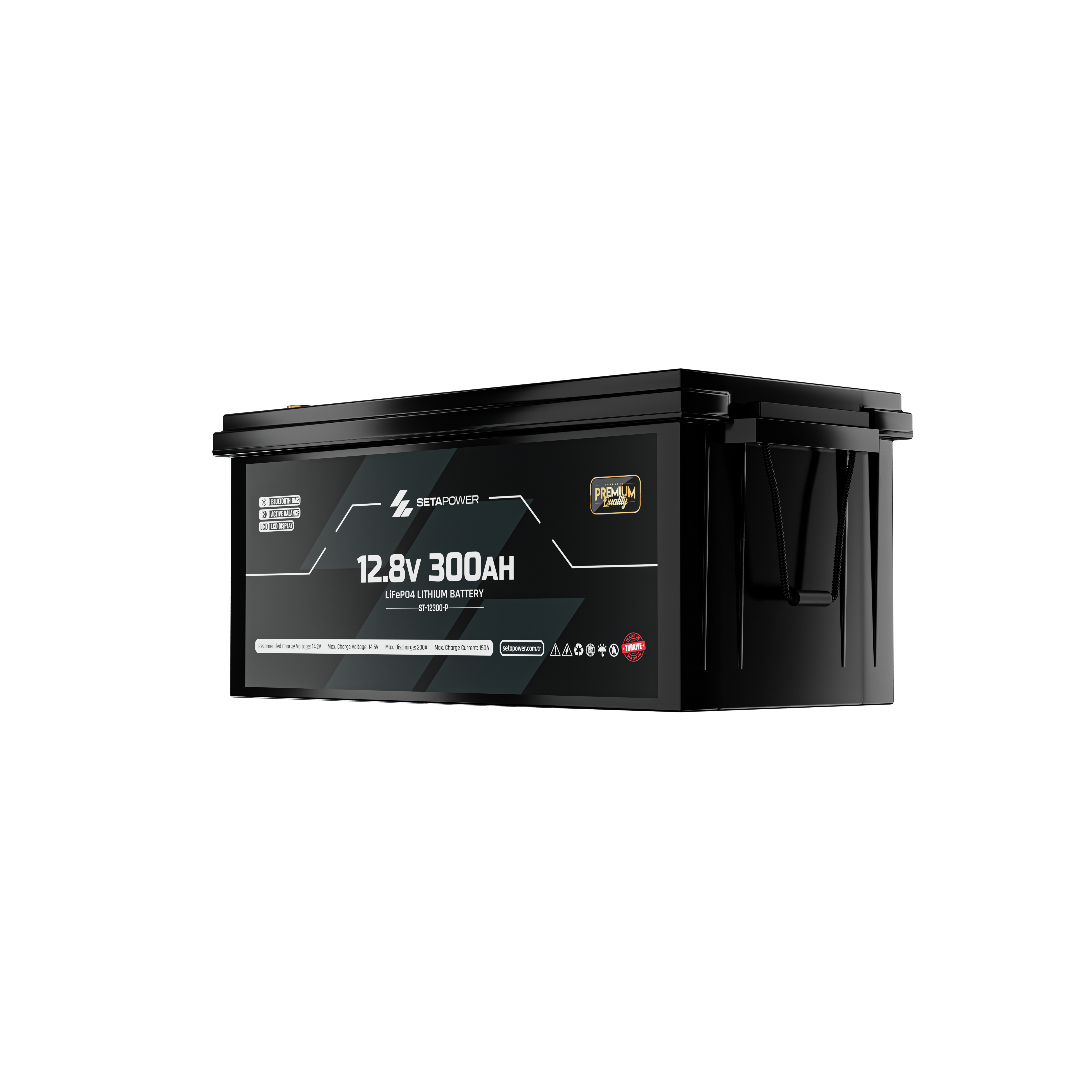 Setapower 12.8V 300 AH Lifepo4 Premium Serisi Lityum Akü