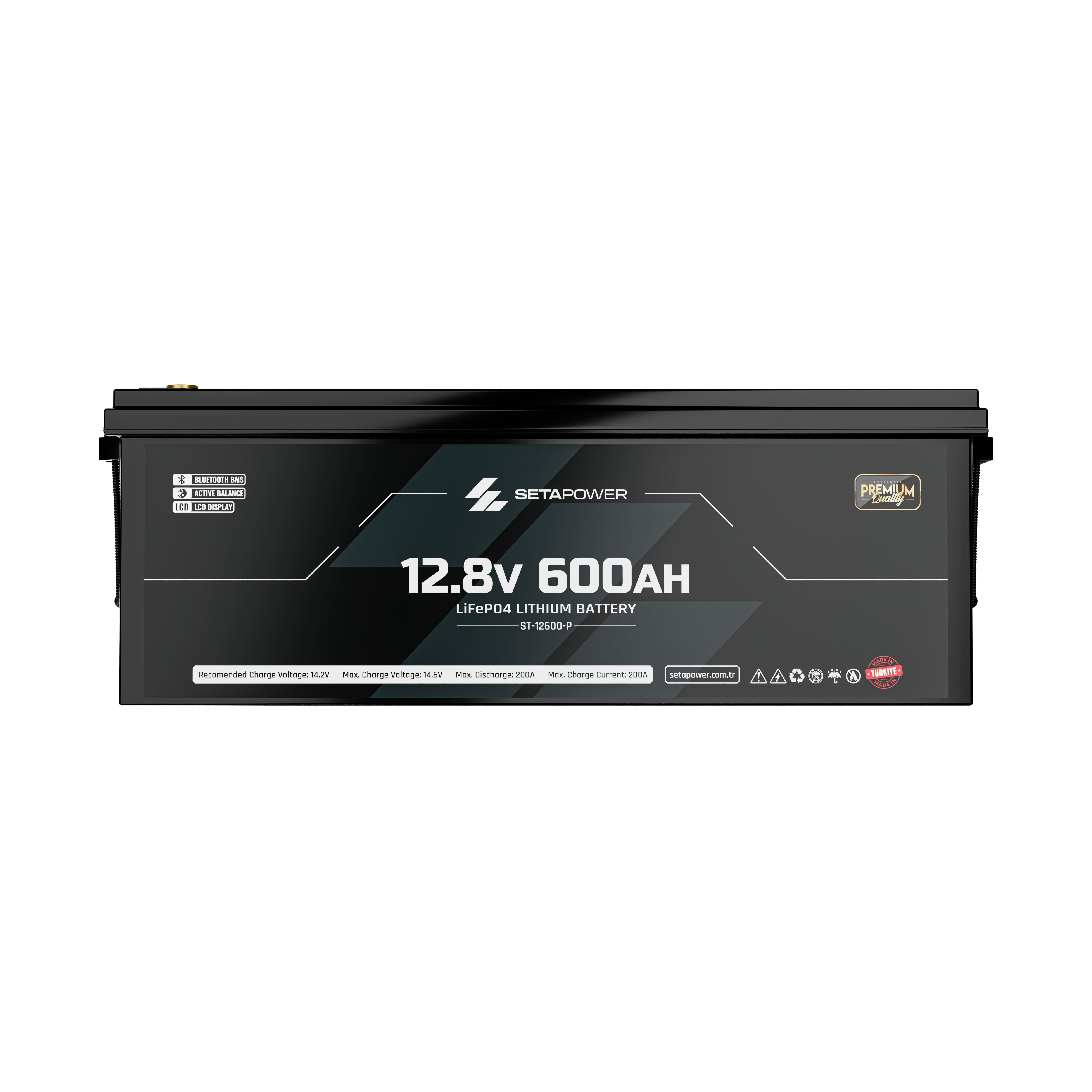 Setapower 12.8V 600 AH Lifepo4 Premium Serisi Lityum Akü