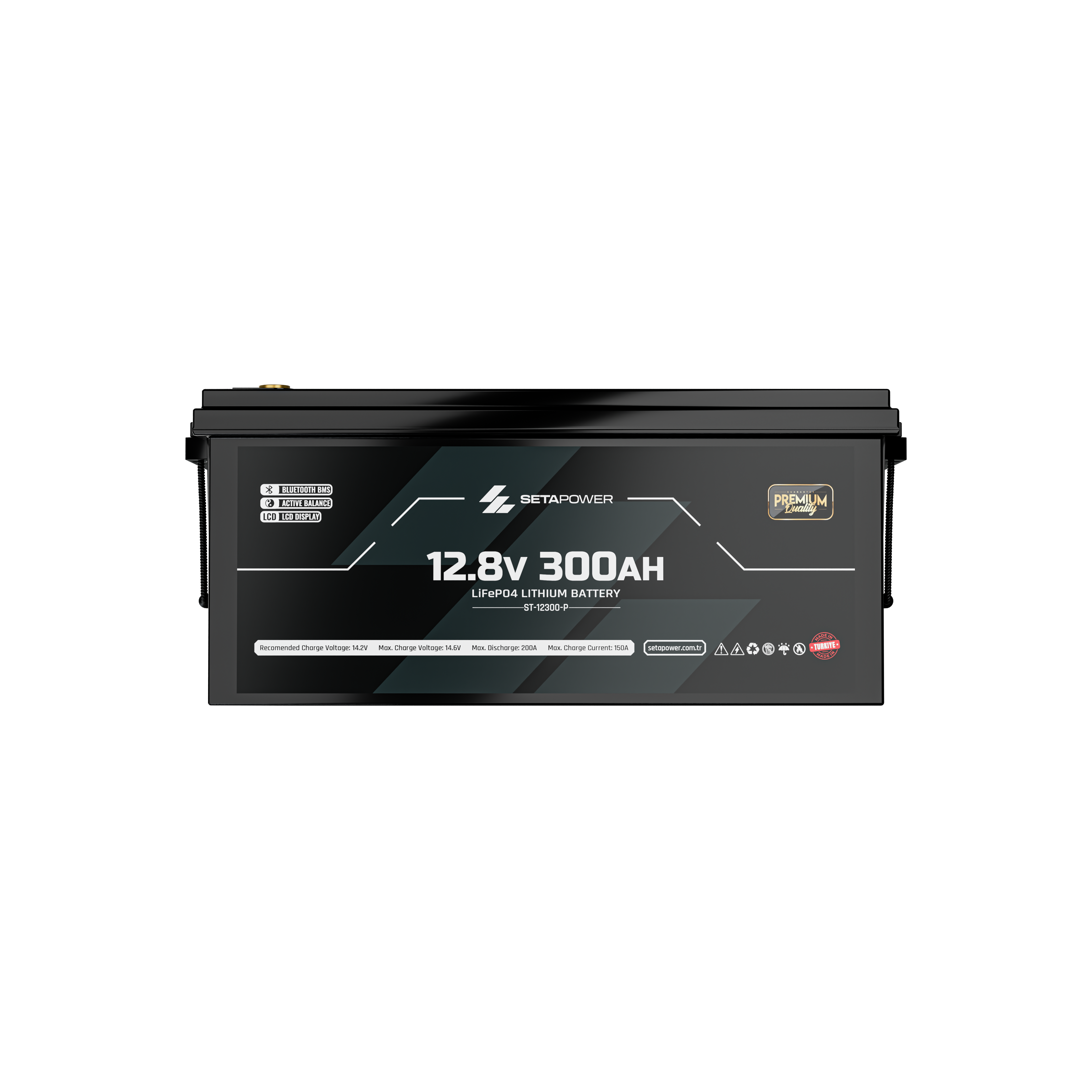 Setapower 12.8V 300 AH Lifepo4 Premium Serisi Lityum Akü