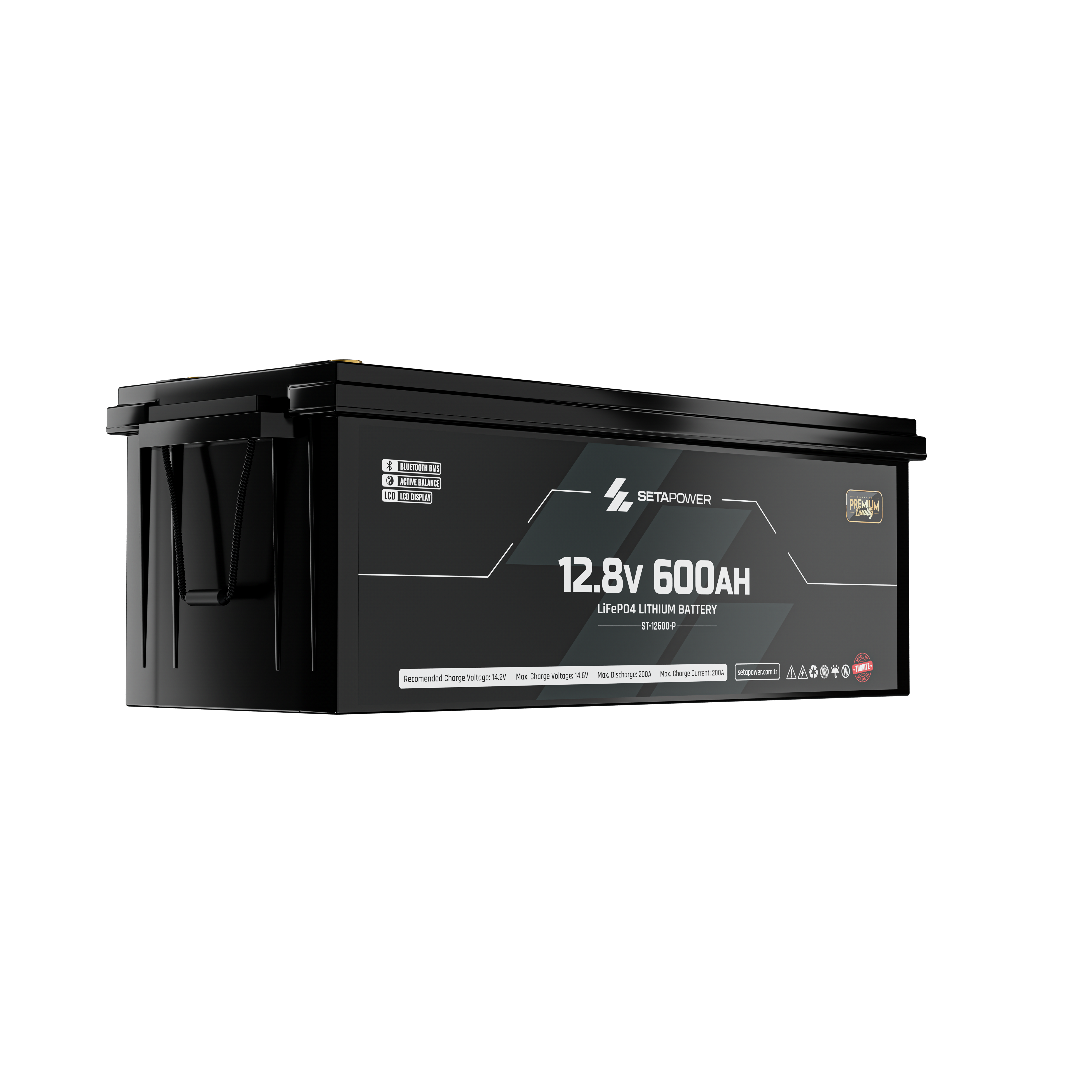 Setapower 12.8V 600 AH Lifepo4 Premium Serisi Lityum Akü