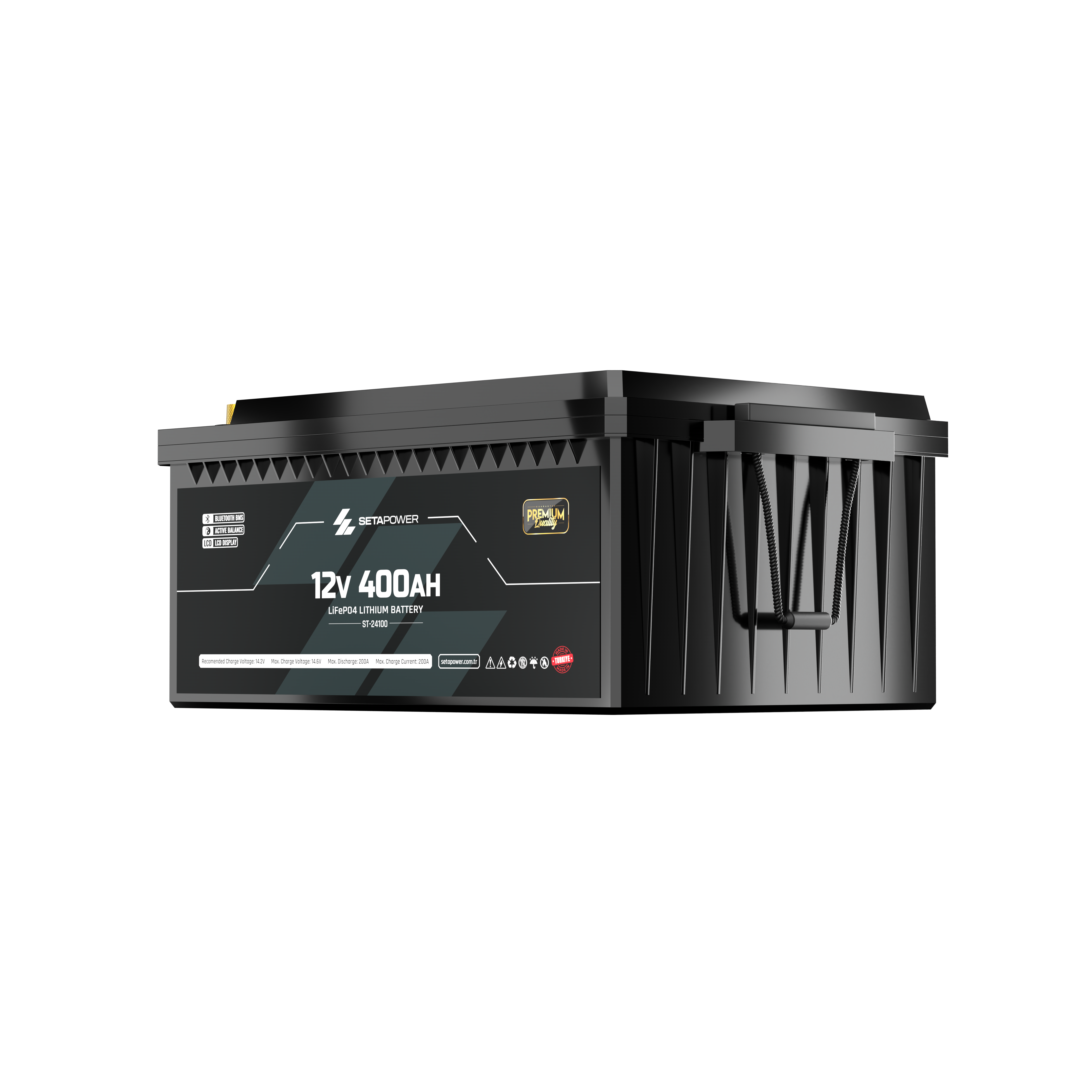 Setapower 12.8V 400AH Lifepo4 Premium Serisi Lityum Akü