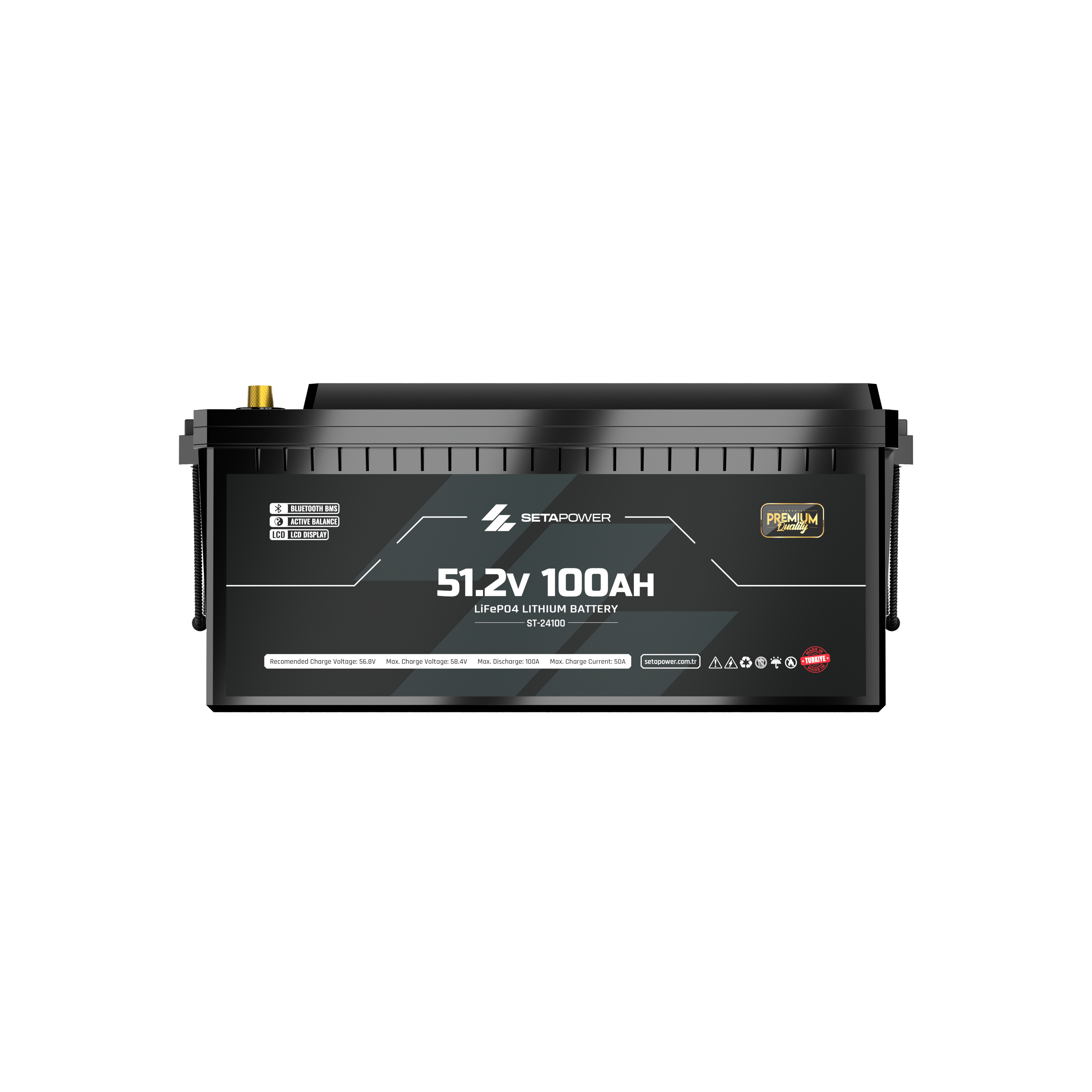 Setapower 51.2V 100AH Lifepo4 Premium Serisi Lityum Akü