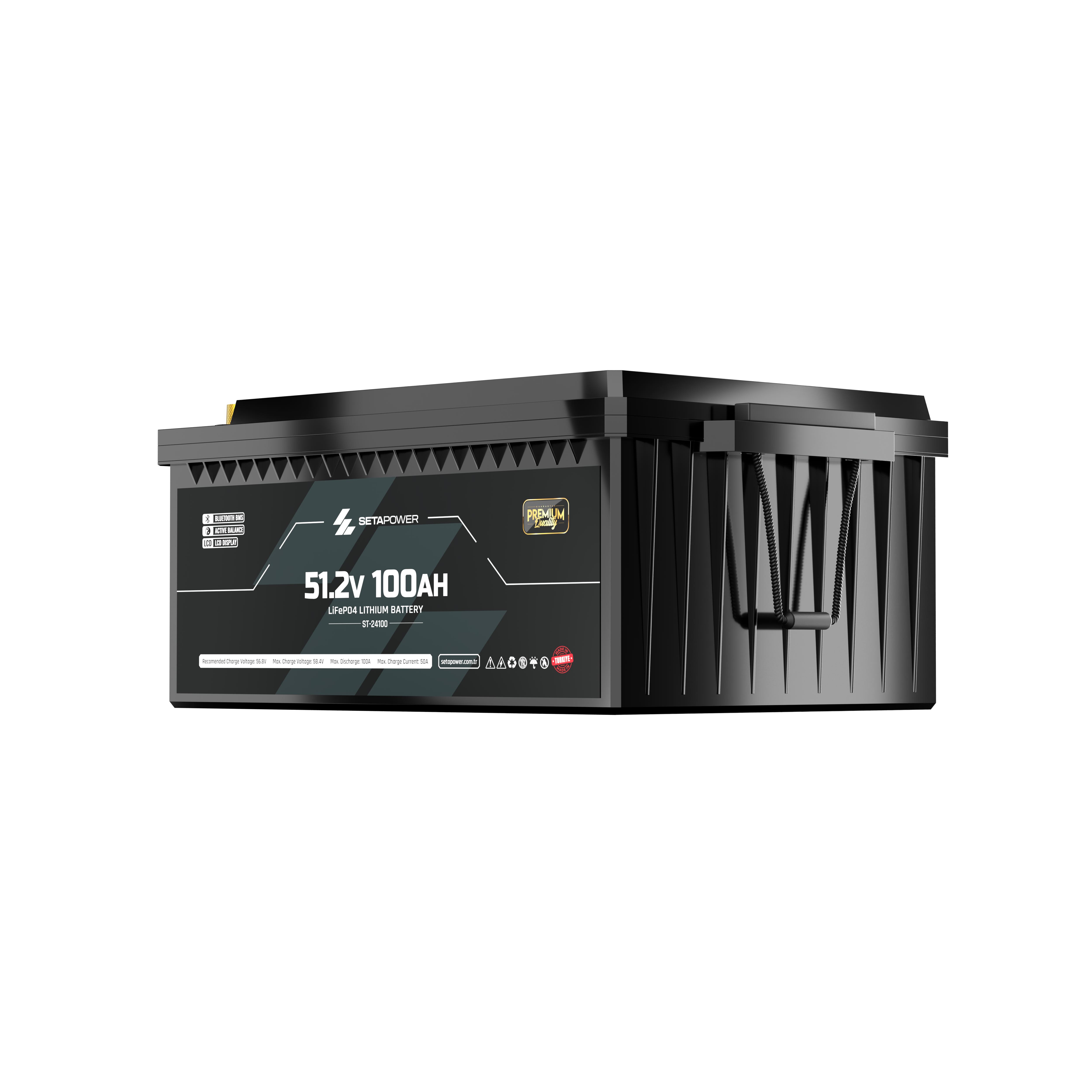 Setapower 51.2V 100AH Lifepo4 Premium Serisi Lityum Akü