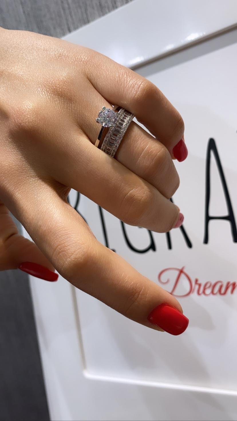 Baget Yarım Tur Tektaş Yüzük