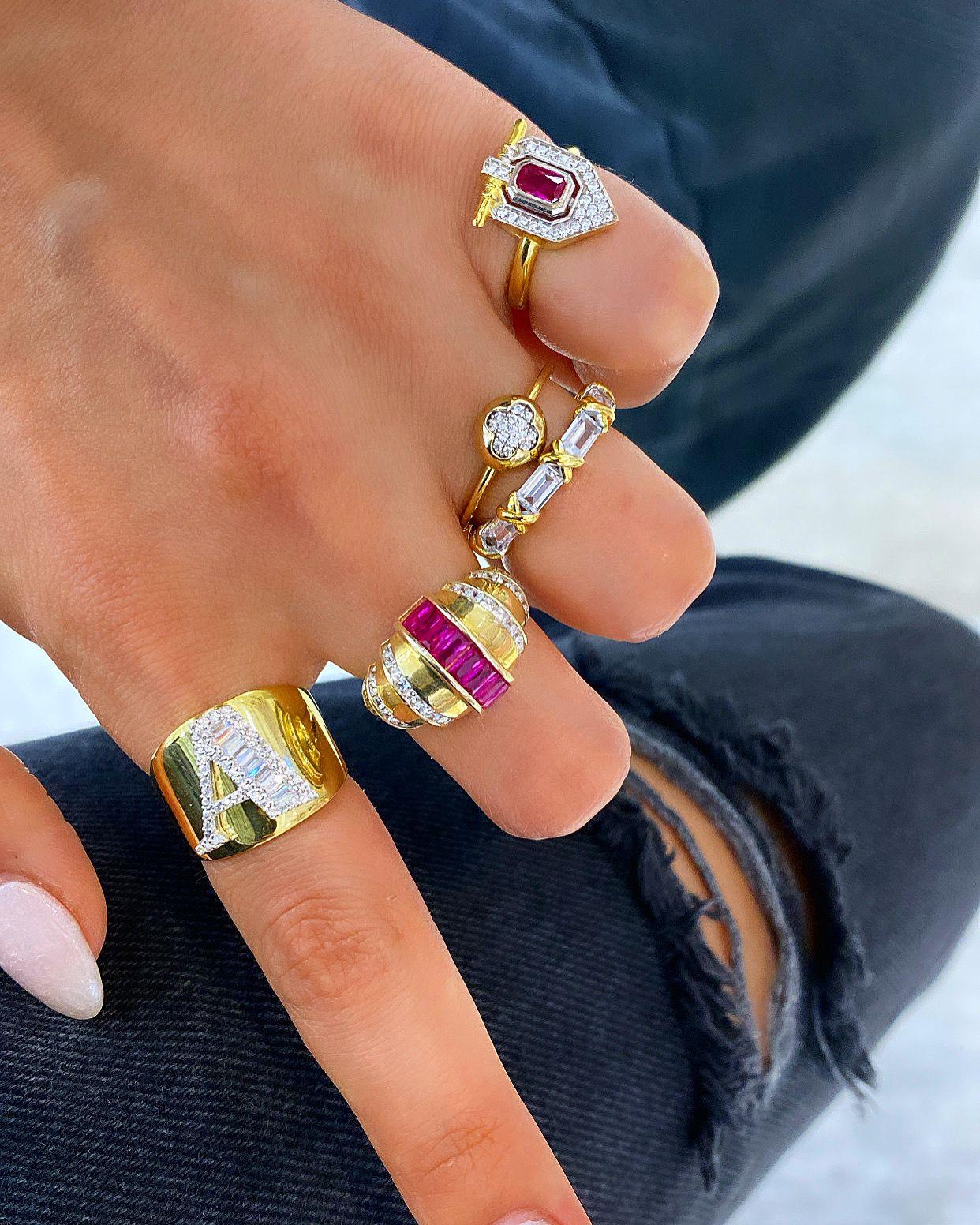 Baguette Harf Yüzük