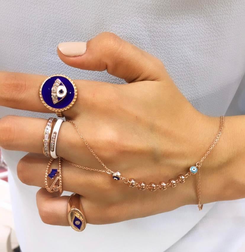 Beyaz Mineli Tamtur Yüzük