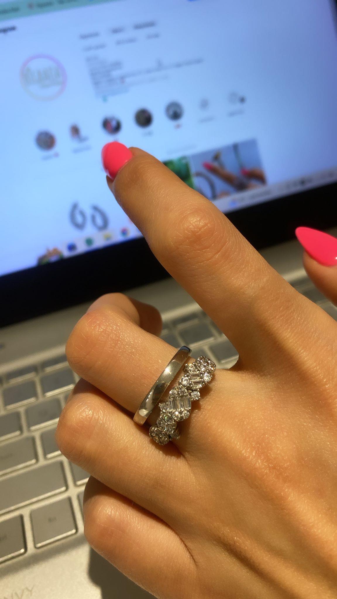 Çift Sıra Ovy Markiz Yüzük