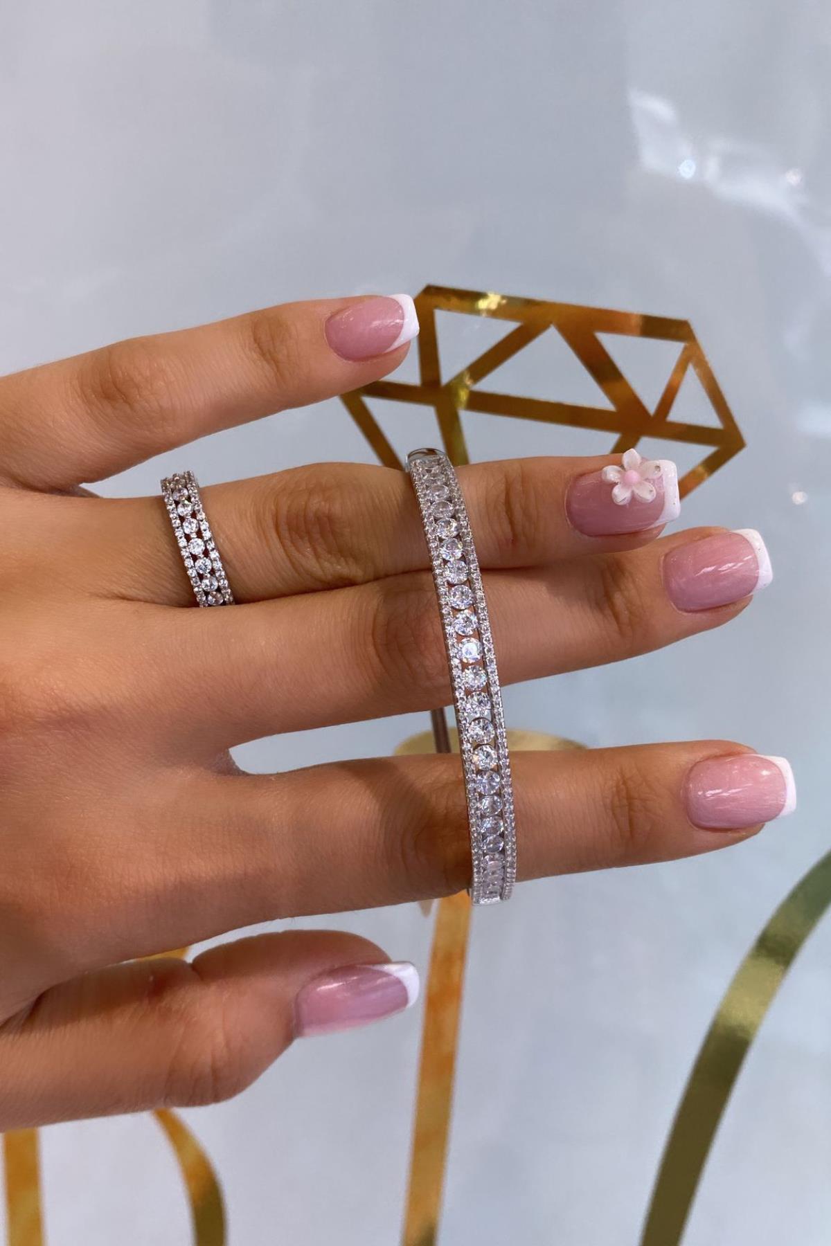 Çift Sıralı Luna Tamtur Yüzük