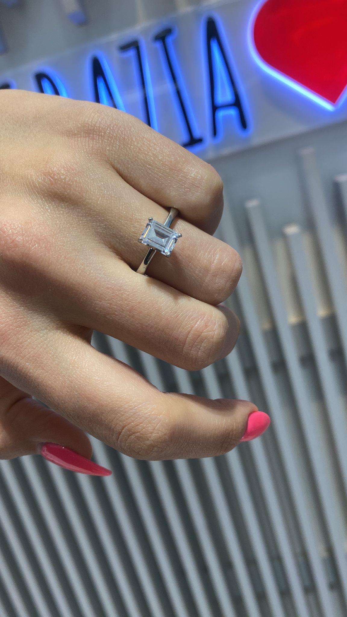 Dikdörtgen Baget Tektaş Yüzük