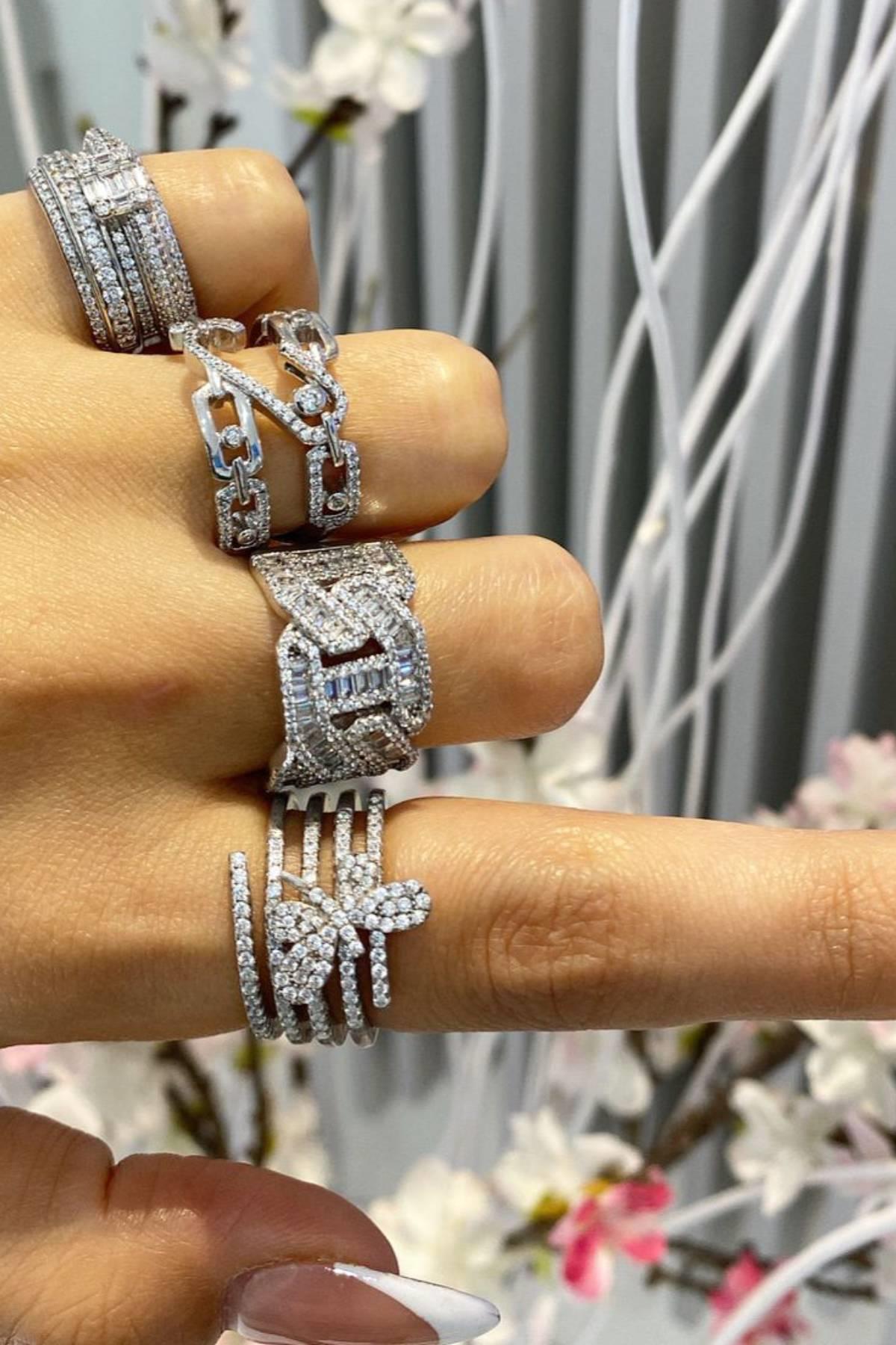 İthal Baguette Chain Yüzük