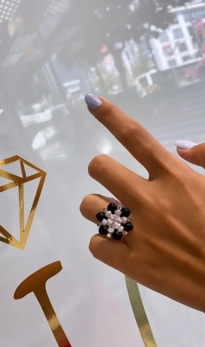 İthal Black Flories Yüzük