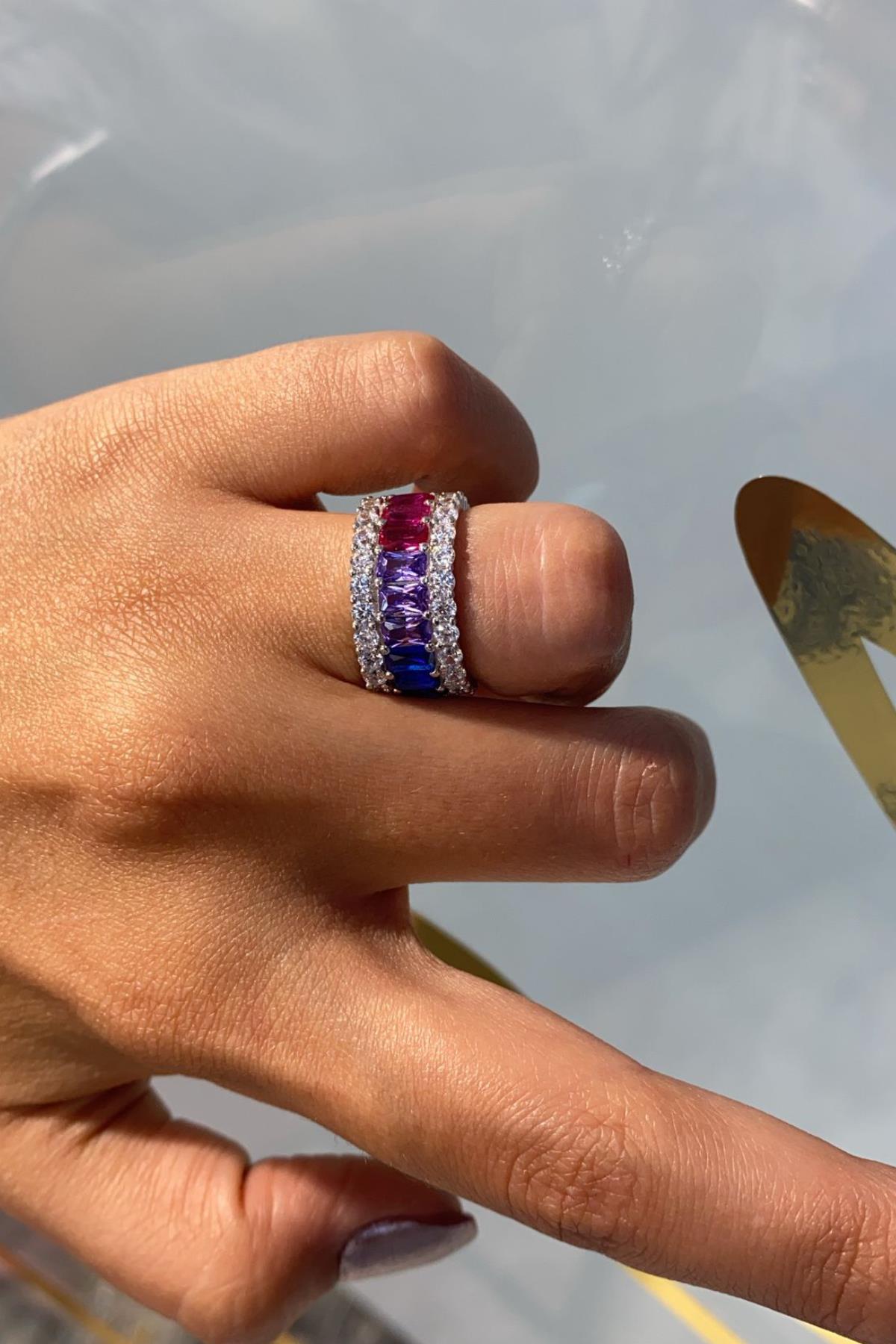 İthal Celia Rainbow Tamtur Yüzük