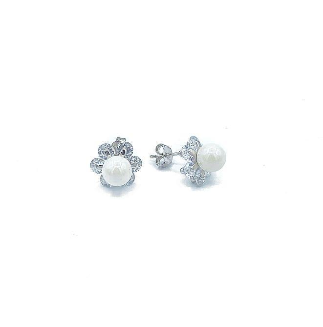 İthal Flowers Pearl Küpe
